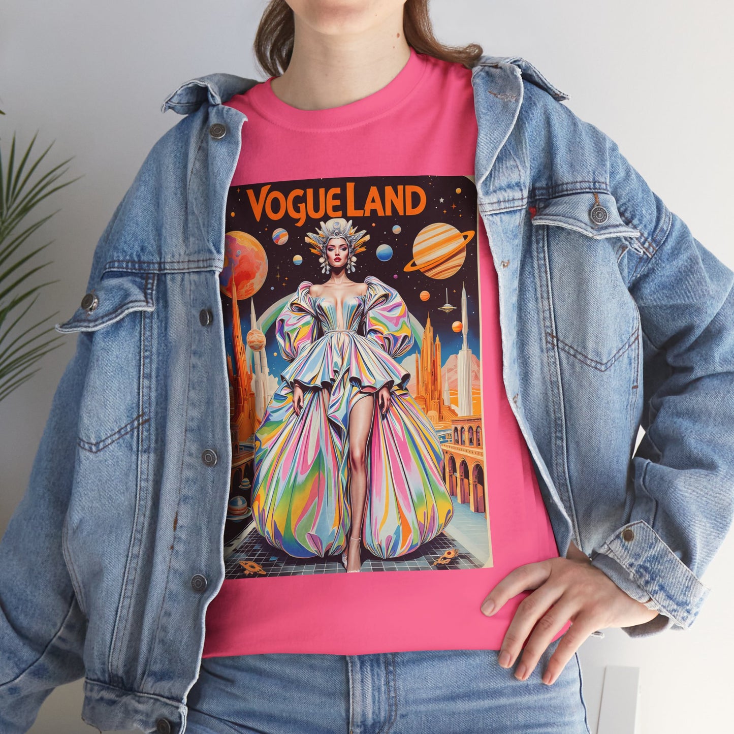 Vogue Land Unisex Heavy Cotton Tee - Colorful Graphic Shirt