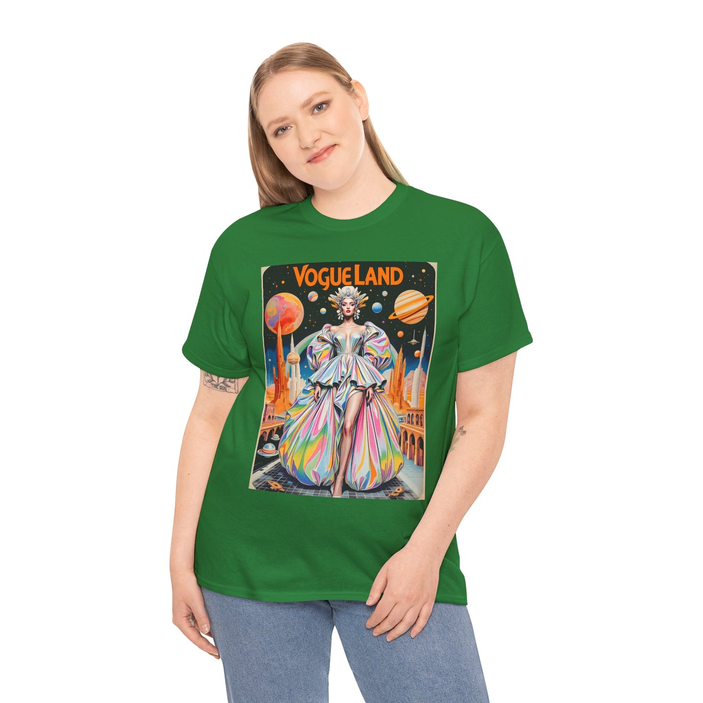 Vogue Land Unisex Heavy Cotton Tee - Colorful Graphic Shirt