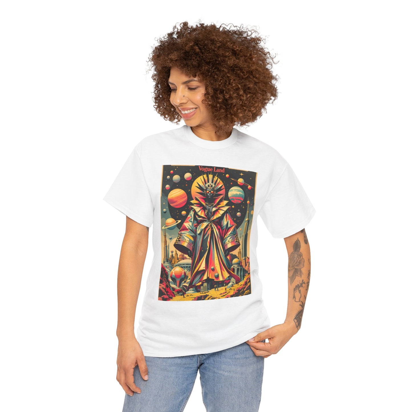 Vogue Land Unisex Heavy Cotton Tee - Colorful Graphic Shirt