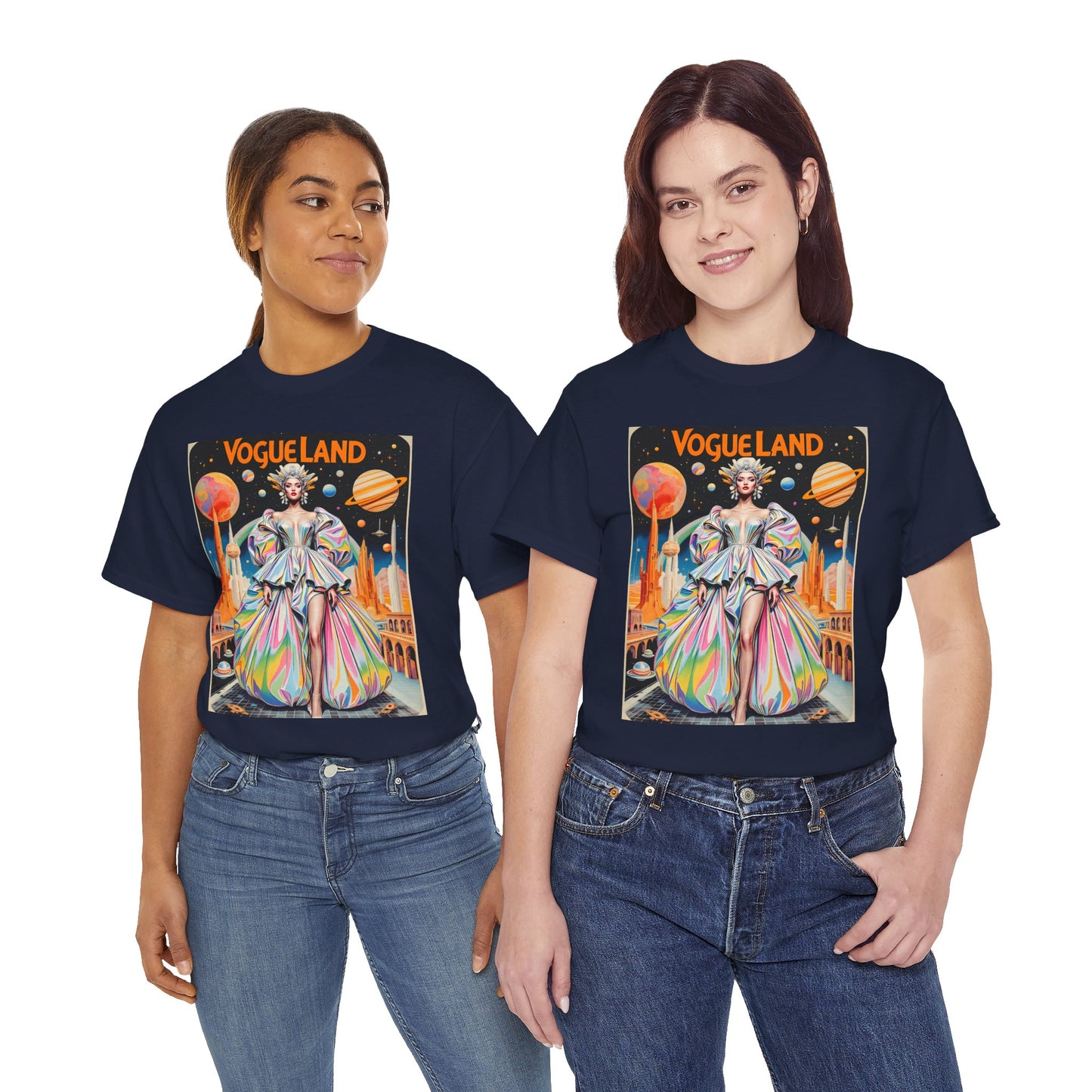 Vogue Land Unisex Heavy Cotton Tee - Colorful Graphic Shirt