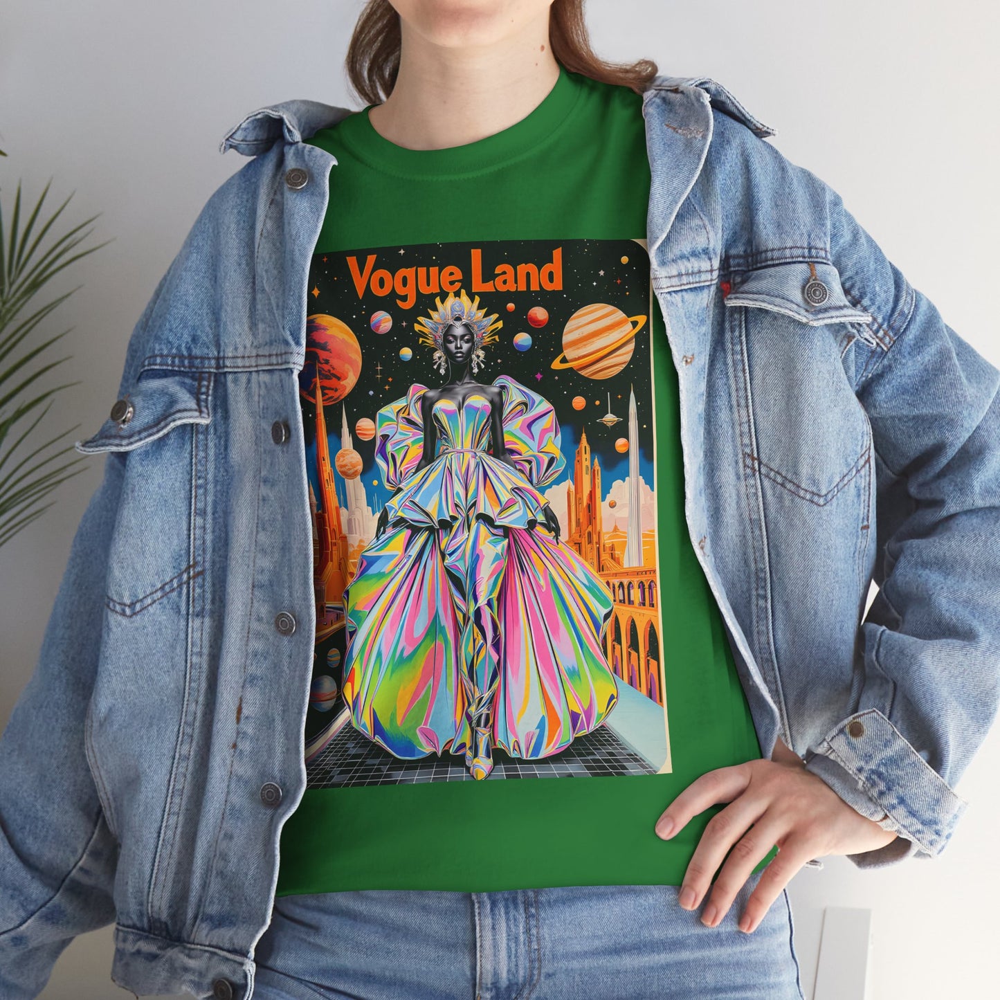 Vogue Land Unisex Heavy Cotton Tee - Colorful Graphic Shirt