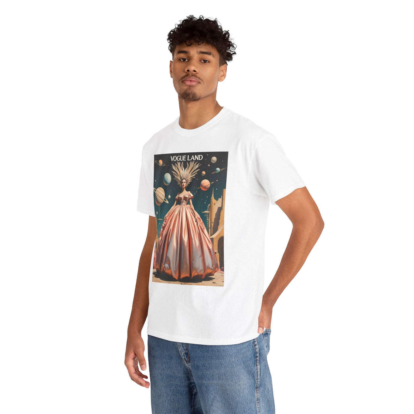 Vogue Land Unisex Heavy Cotton Tee - Colorful Graphic Shirt