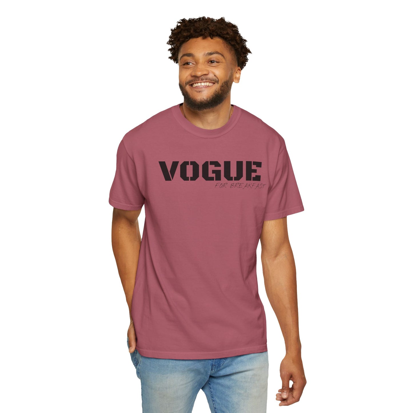 VOGUE For Breakfast Unisex Garment-Dyed T-shirt