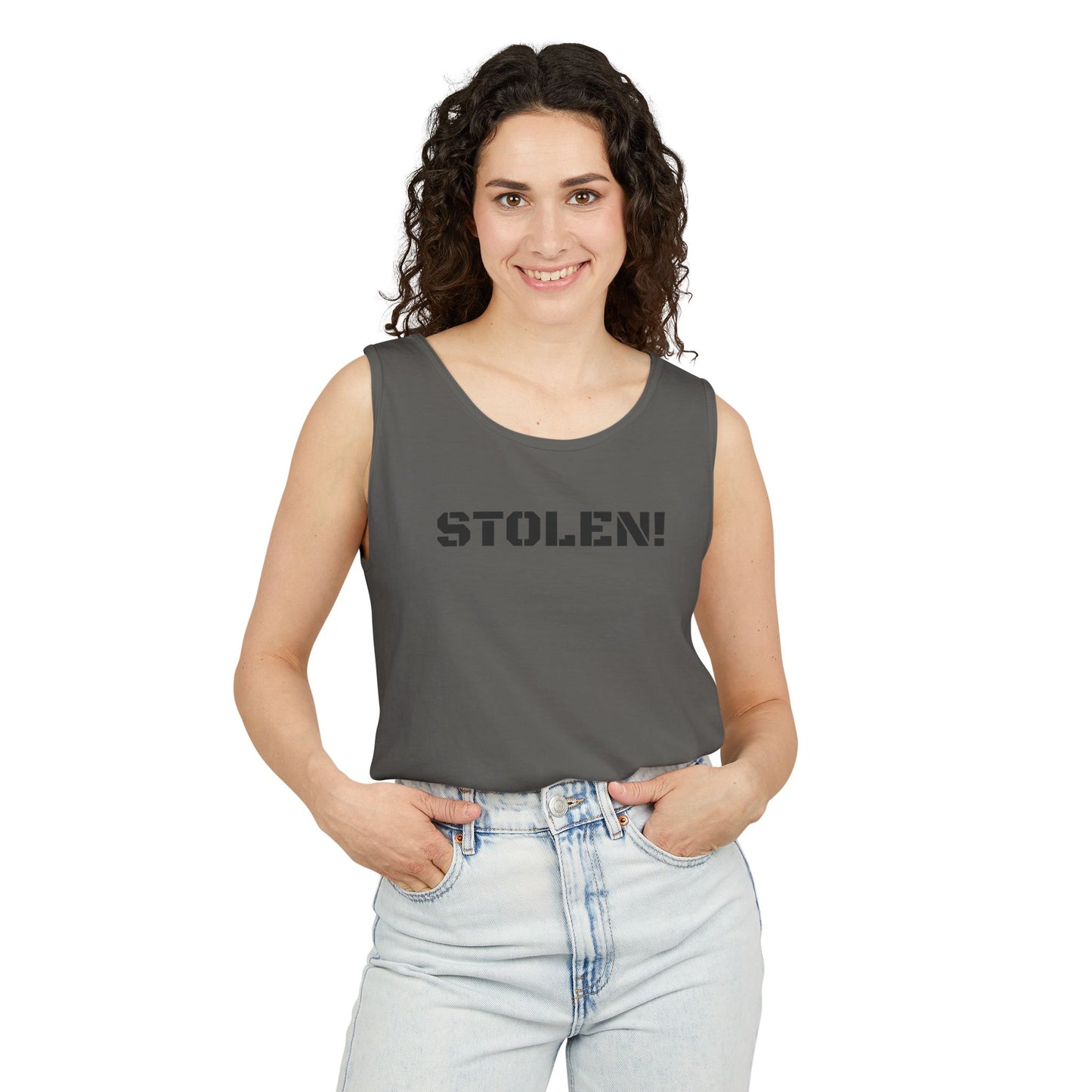 STOLEN! Unisex Garment-Dyed Tank Top - Casual Summer Style