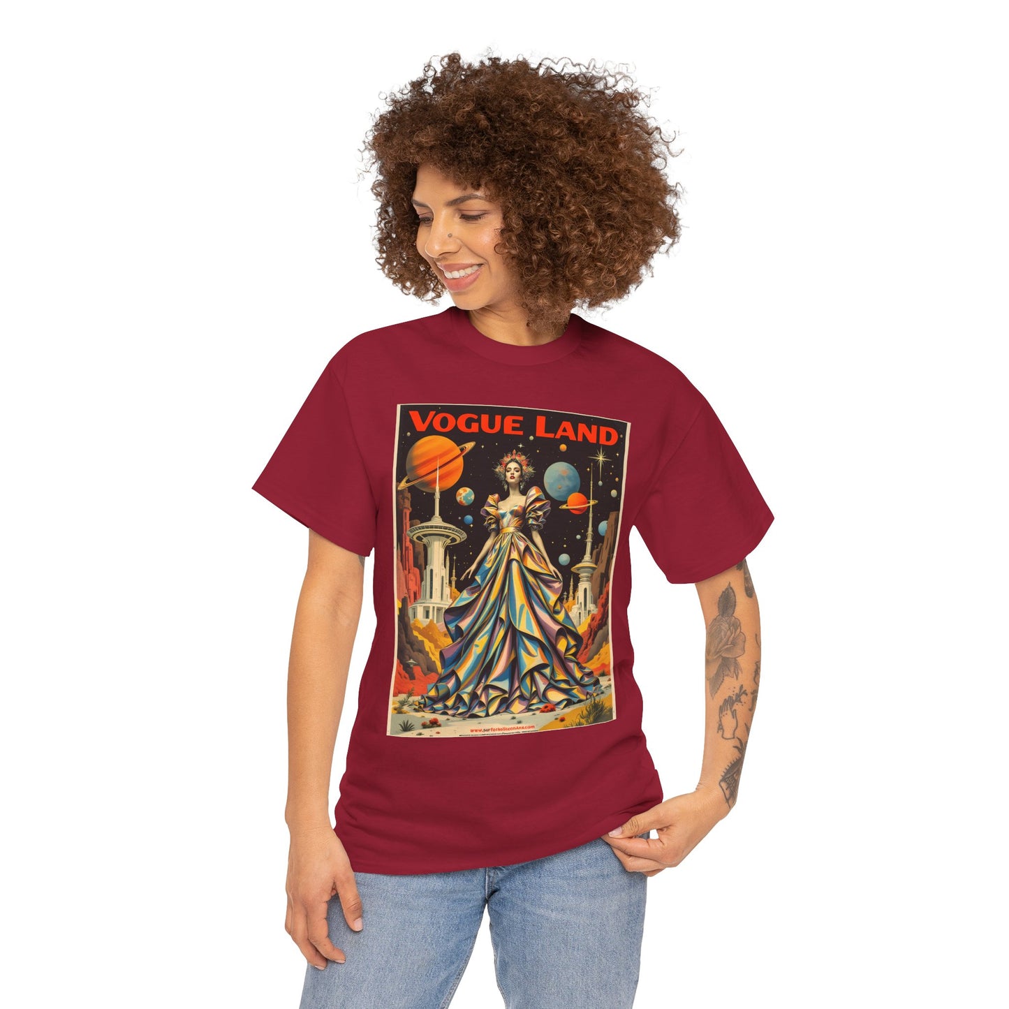 Vogue Land Unisex Heavy Cotton Tee - Colorful Graphic Shirt