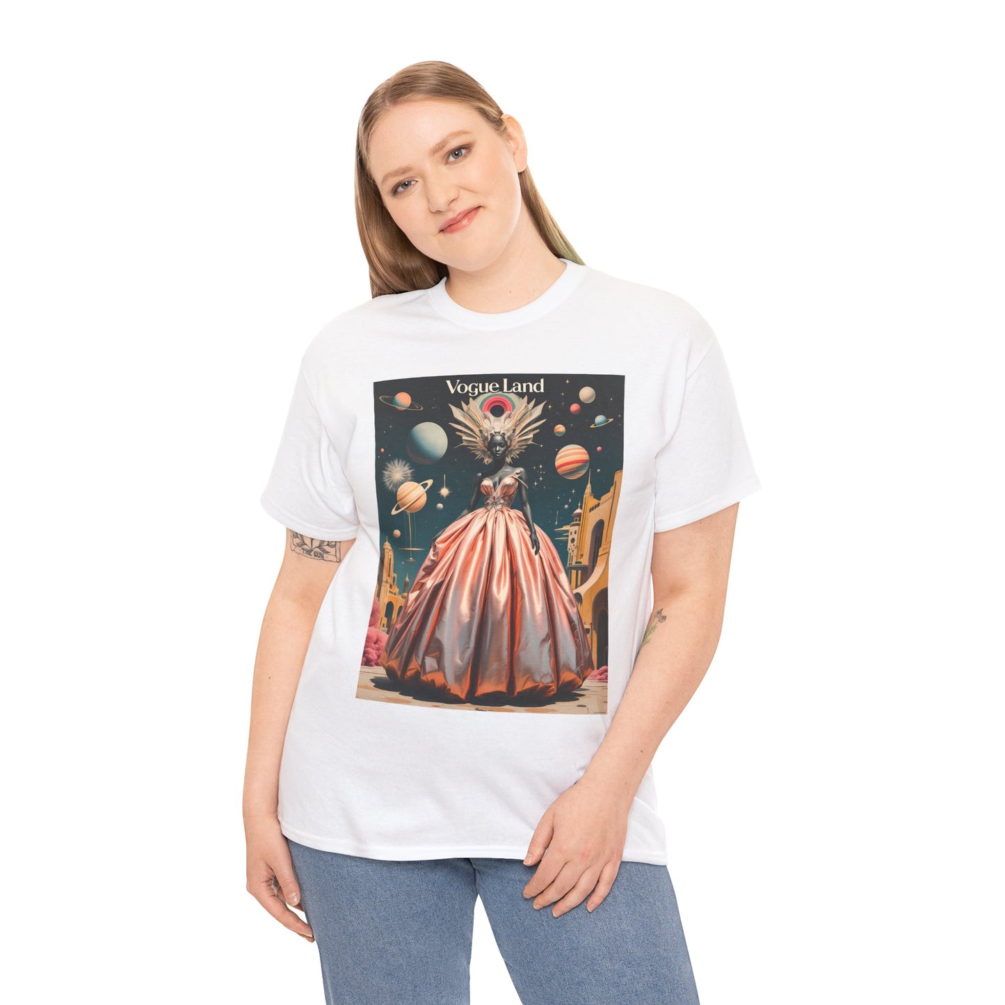 Vogue Land Unisex Heavy Cotton Tee - Colorful Graphic Shirt