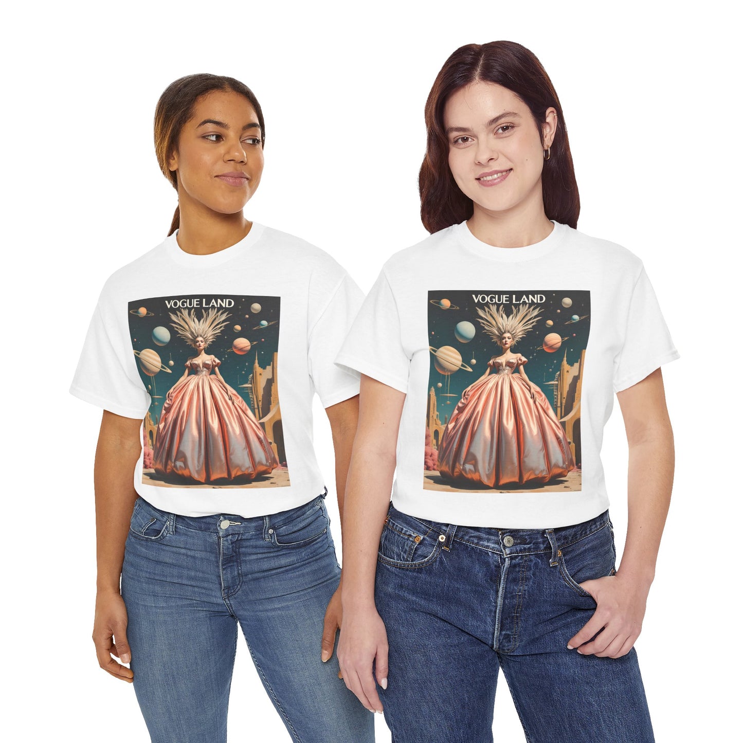 Vogue Land Unisex Heavy Cotton Tee - Colorful Graphic Shirt