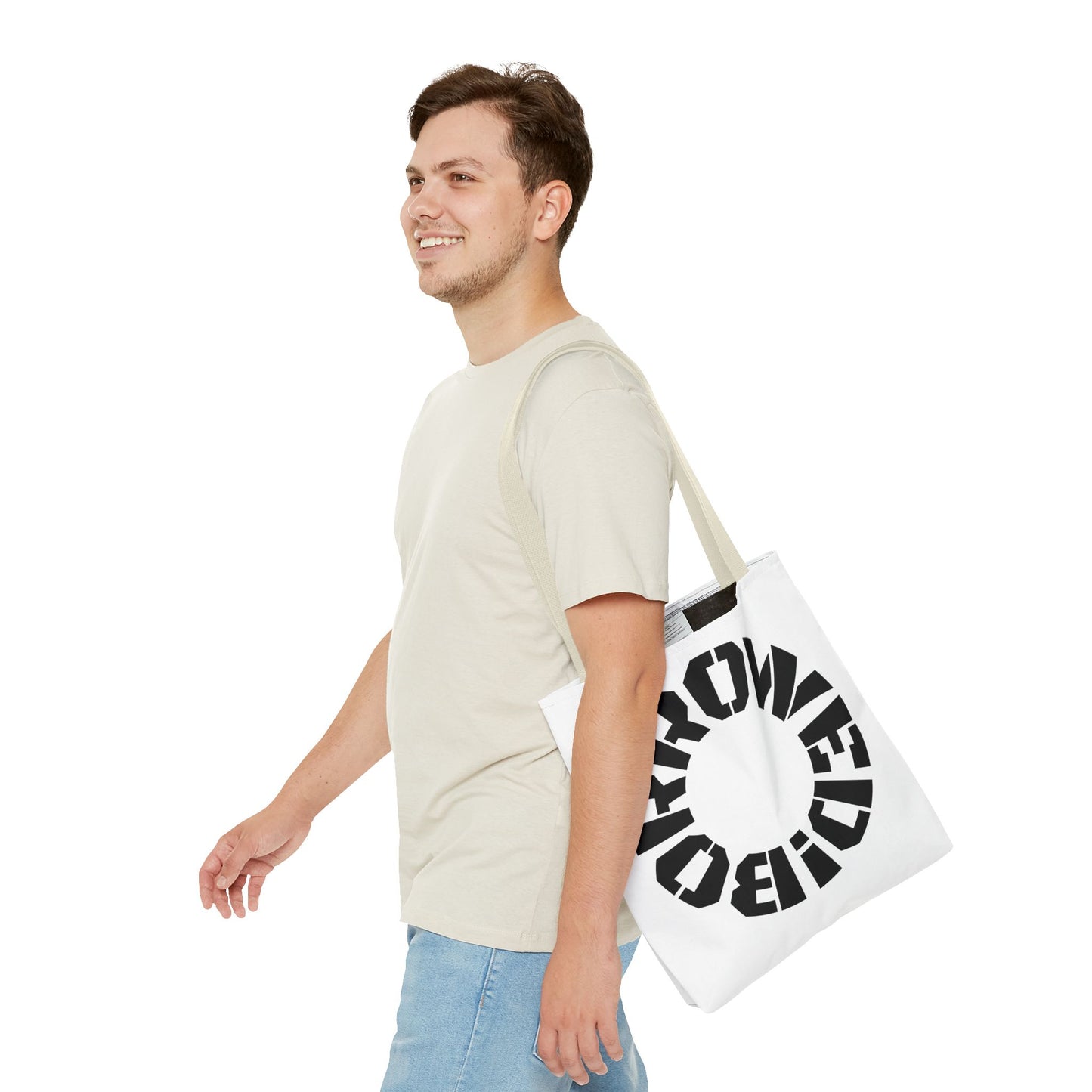 "BORROWED!" Tote Bag (AOP)