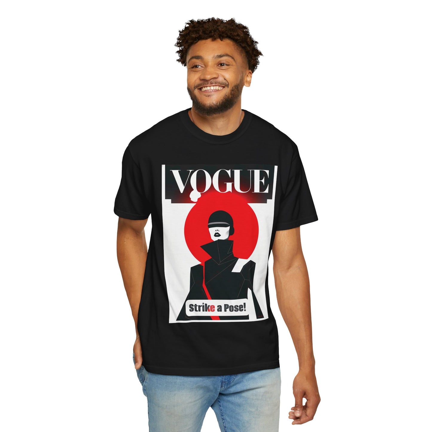 Vogue Strike A Pose-Unisex Garment-Dyed T-Shirt - Strike a Pose!