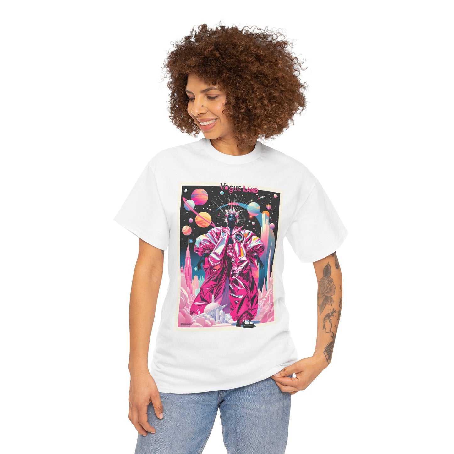 Vogue Land Unisex Heavy Cotton Tee - Colorful Graphic Shirt