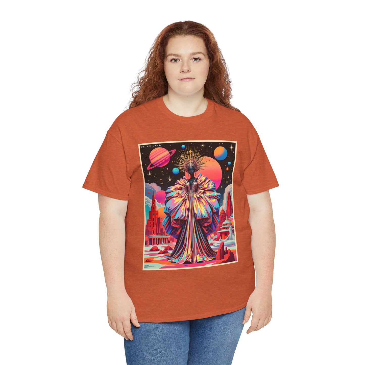 Vogue Land Unisex Heavy Cotton Tee - Colorful Graphic Shirt