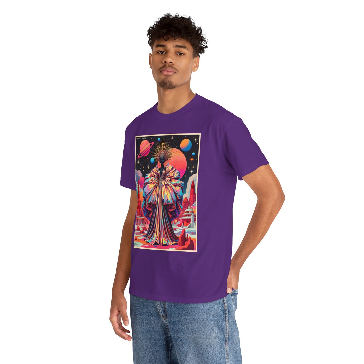 Vogue Land Unisex Heavy Cotton Tee - Colorful Graphic Shirt