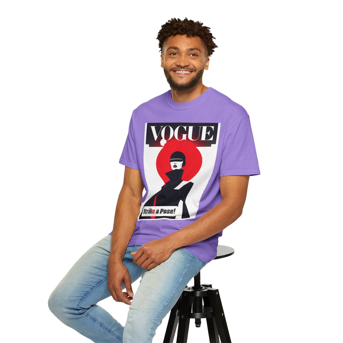 Vogue Strike A Pose-Unisex Garment-Dyed T-Shirt - Strike a Pose!