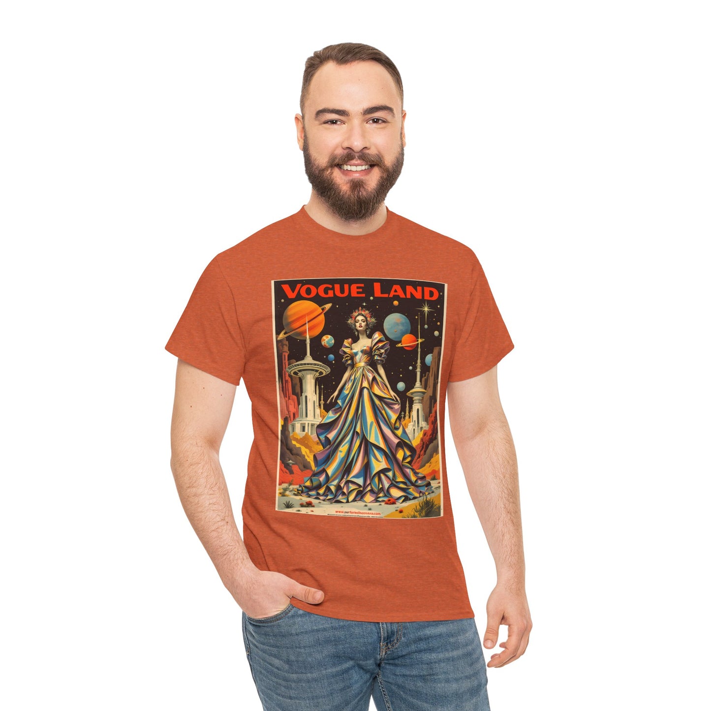Vogue Land Unisex Heavy Cotton Tee - Colorful Graphic Shirt
