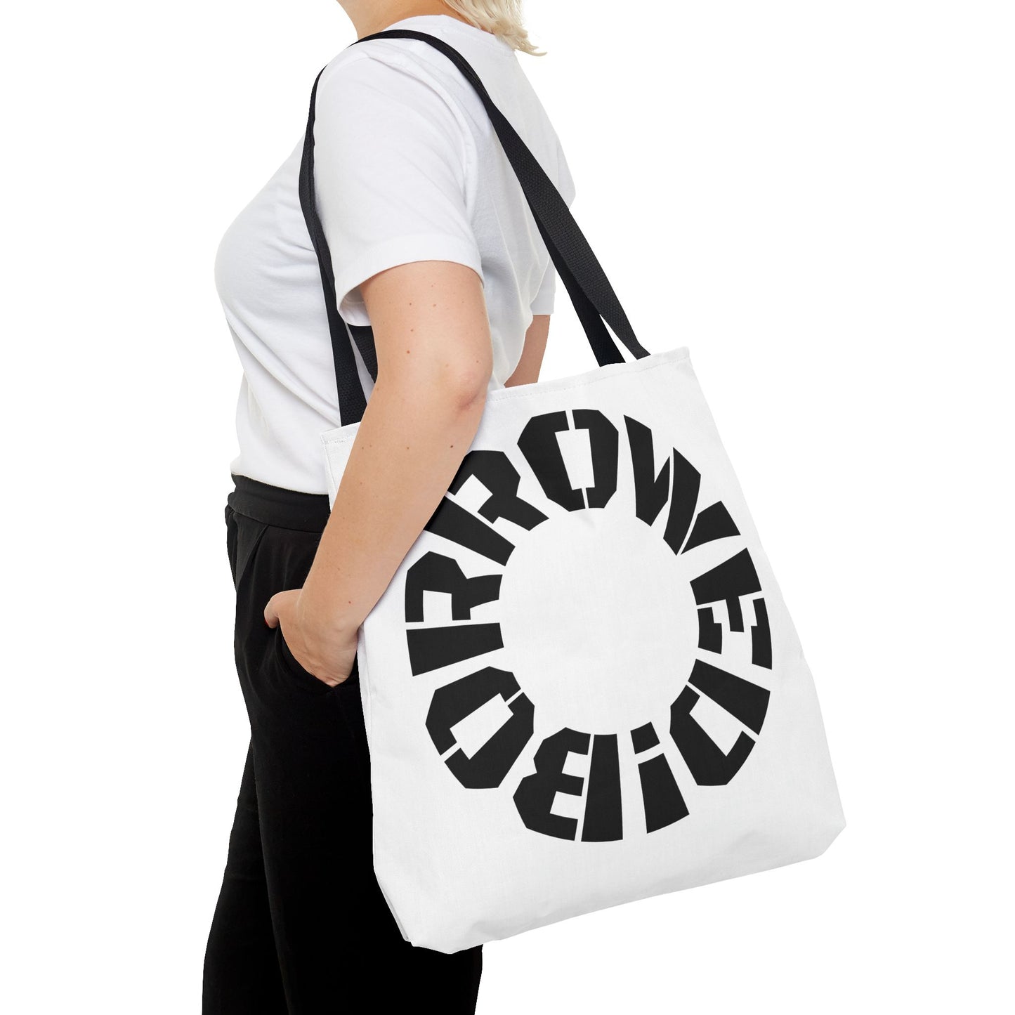 "BORROWED!" Tote Bag (AOP)