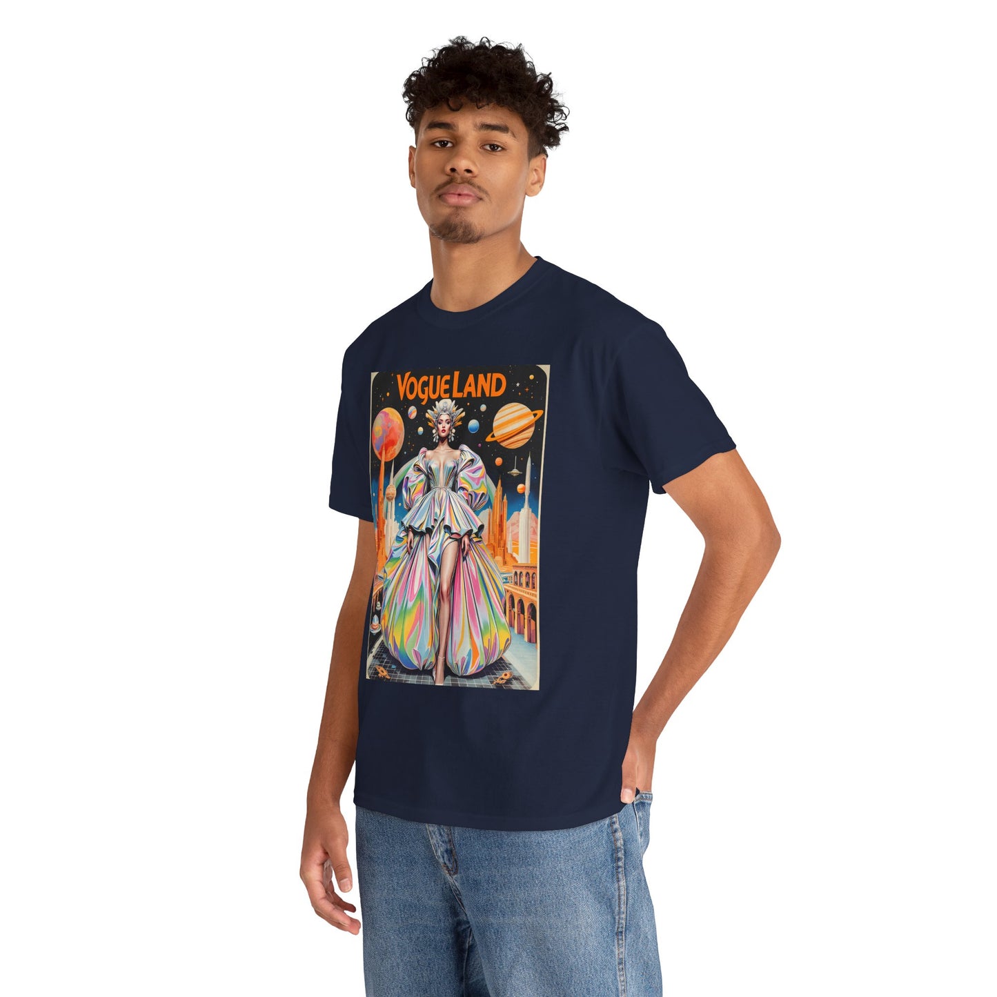 Vogue Land Unisex Heavy Cotton Tee - Colorful Graphic Shirt