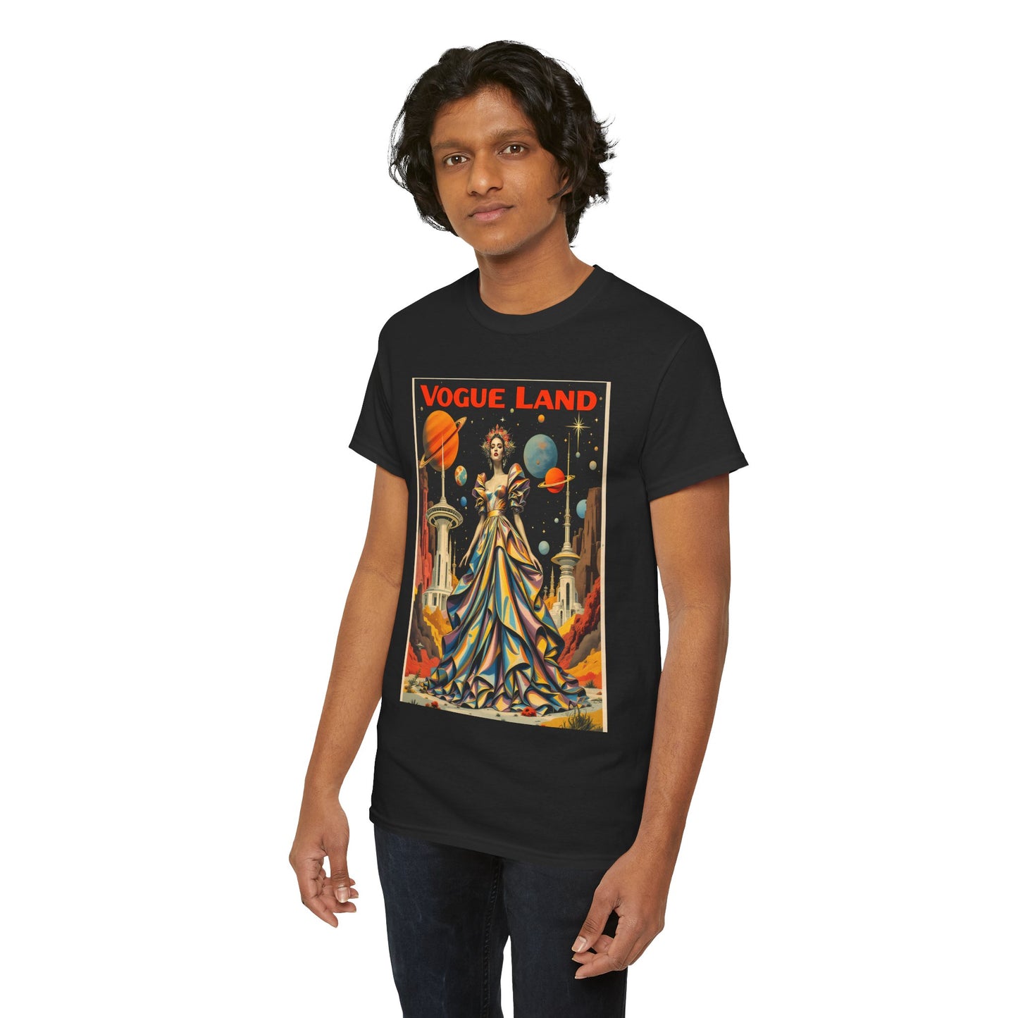 Vogue Land Unisex Heavy Cotton Tee - Colorful Graphic Shirt