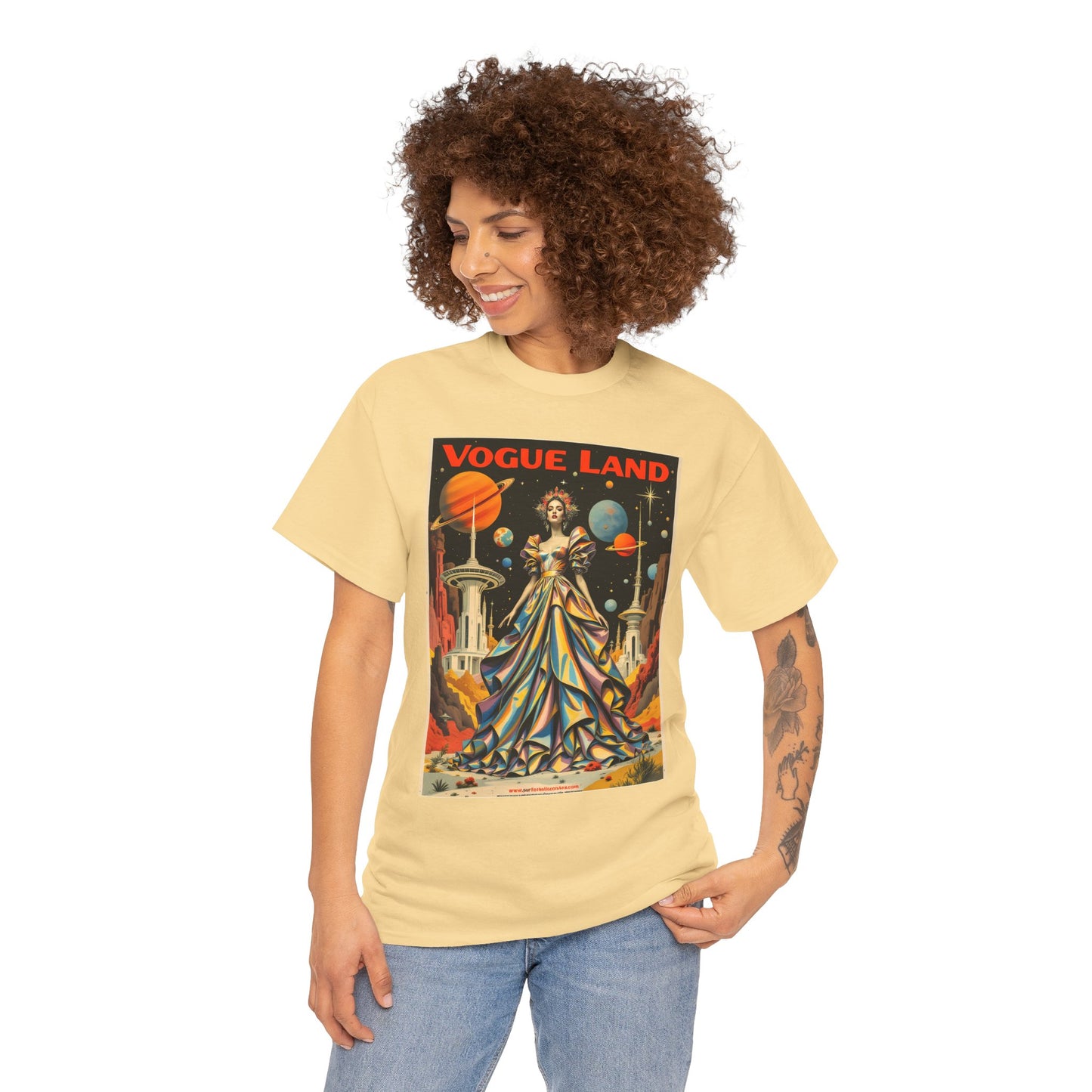 Vogue Land Unisex Heavy Cotton Tee - Colorful Graphic Shirt