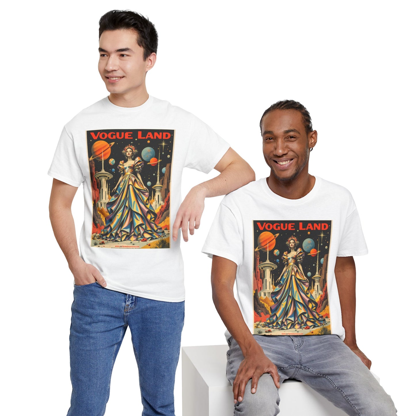 Vogue Land Unisex Heavy Cotton Tee - Colorful Graphic Shirt