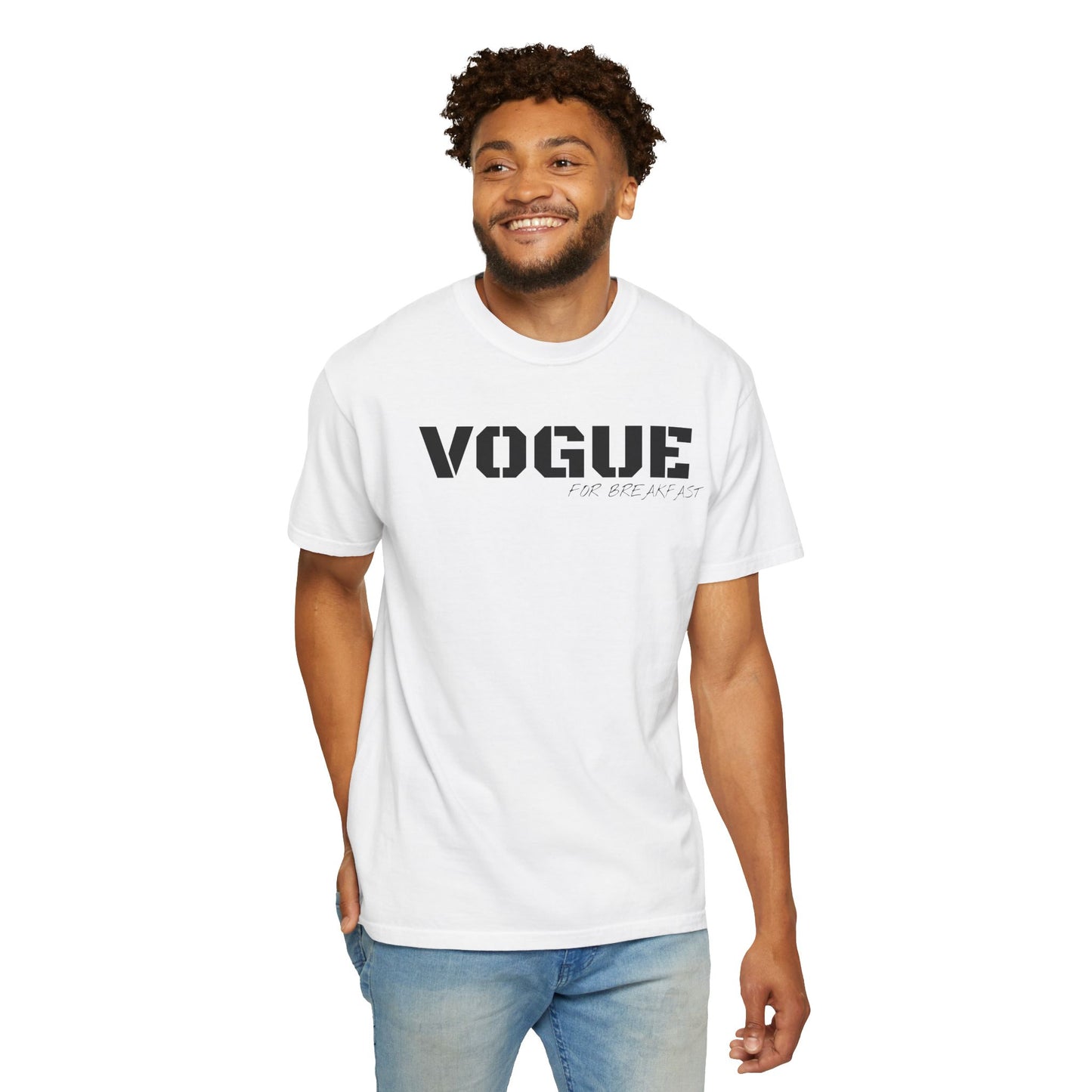 VOGUE For Breakfast Unisex Garment-Dyed T-shirt