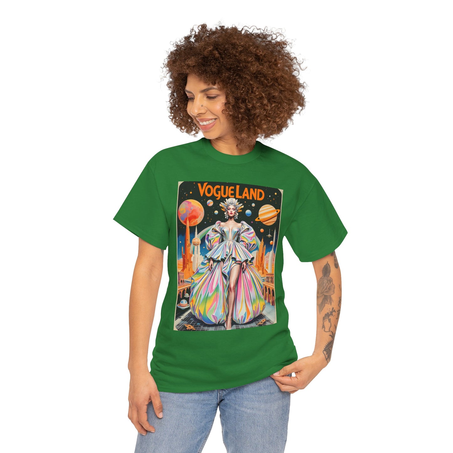 Vogue Land Unisex Heavy Cotton Tee - Colorful Graphic Shirt