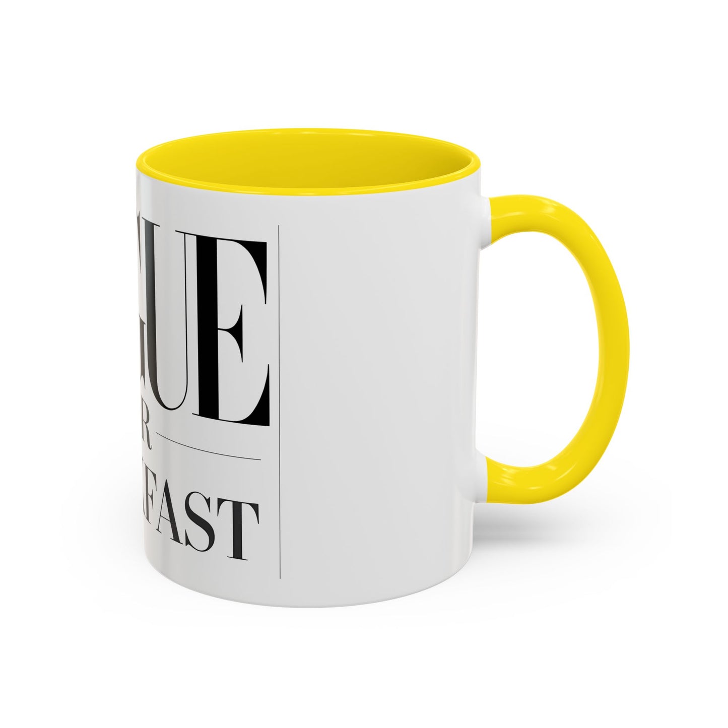 VOGUE For Breakfast Coffee Mug - Stylish Drinkware, Perfect for Breakfast, Gift for Coffee Lovers, Trendy Kitchen Decor