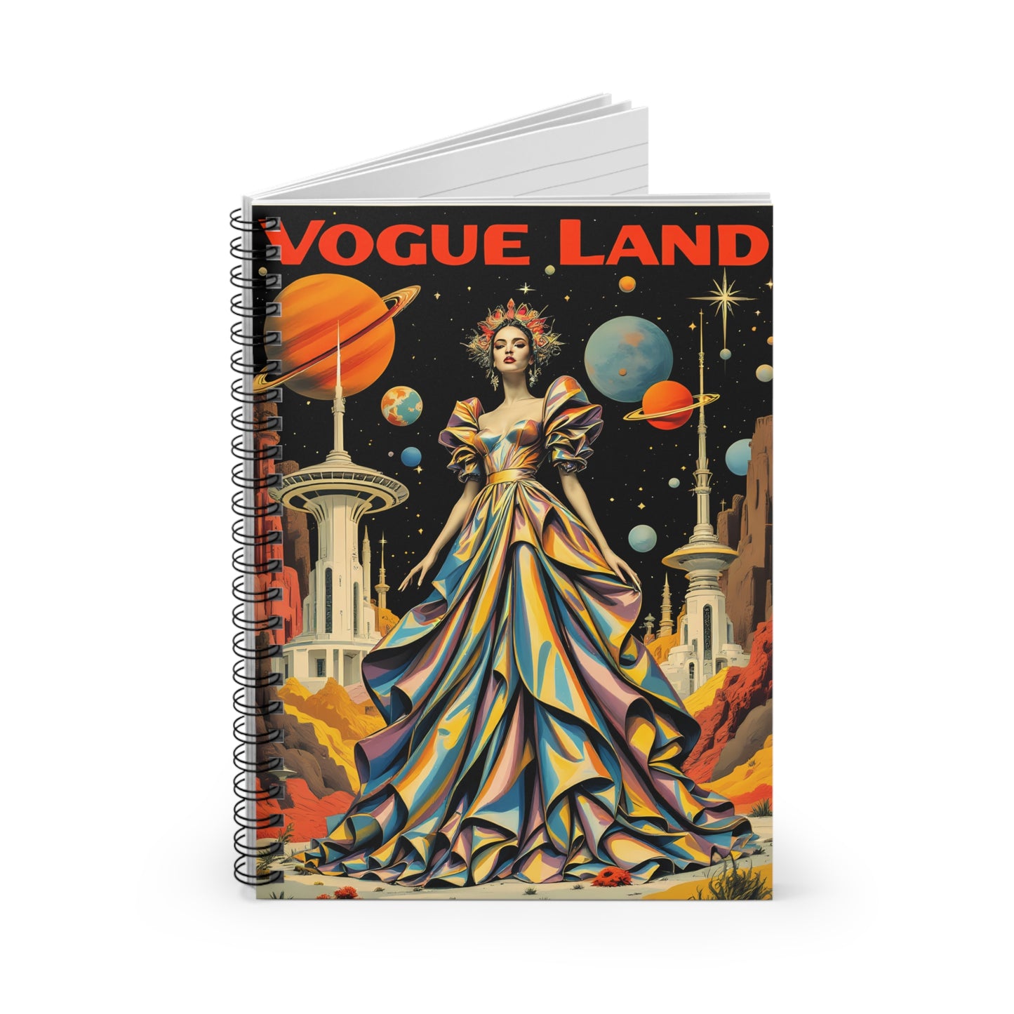 Vogue Land Spiral Notebook - Ruled Lines for Creative Minds
