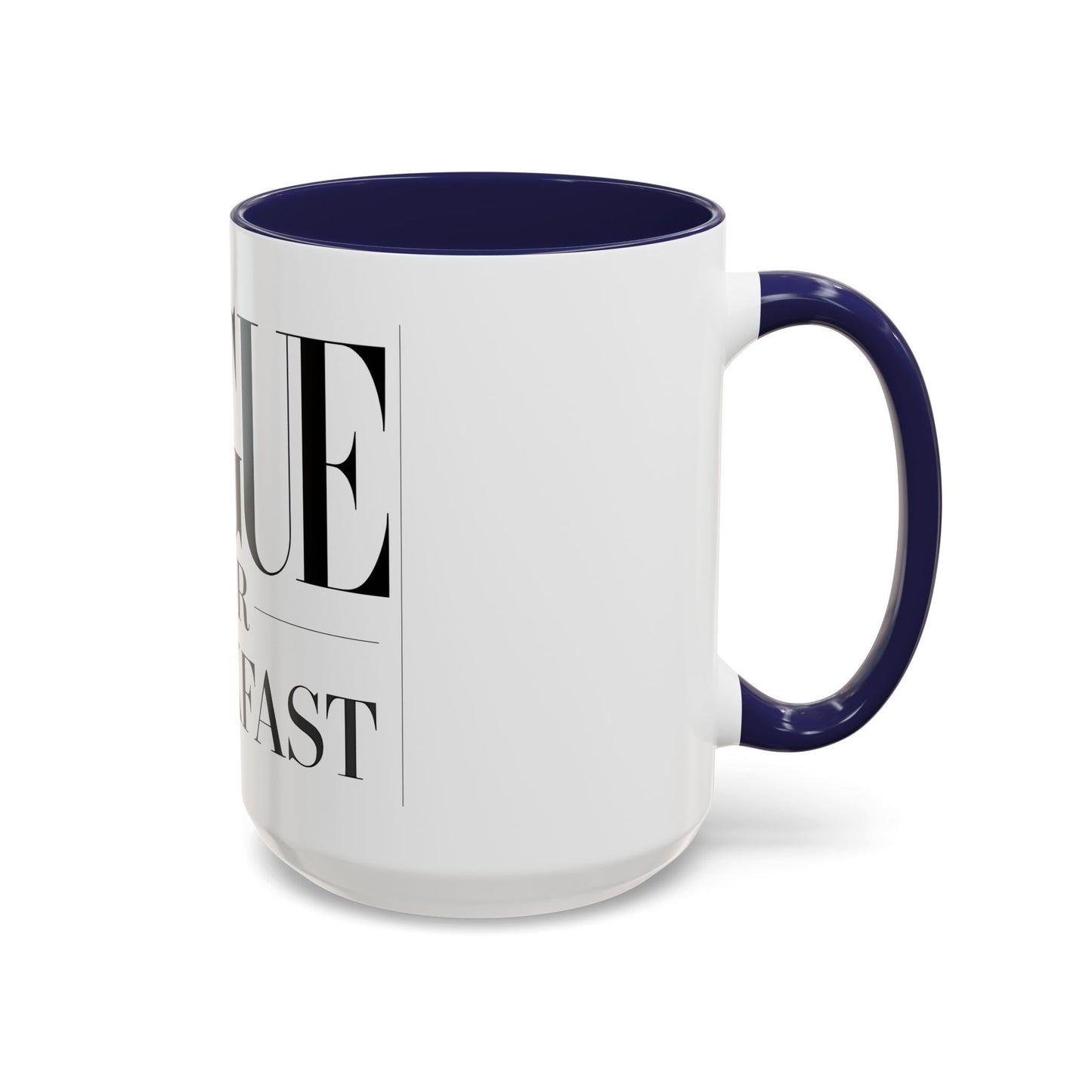 VOGUE For Breakfast Coffee Mug - Stylish Drinkware, Perfect for Breakfast, Gift for Coffee Lovers, Trendy Kitchen Decor