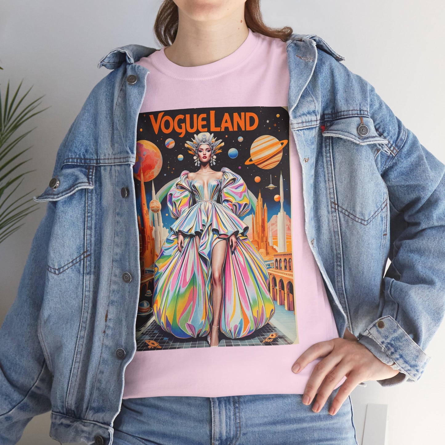 Vogue Land Unisex Heavy Cotton Tee - Colorful Graphic Shirt