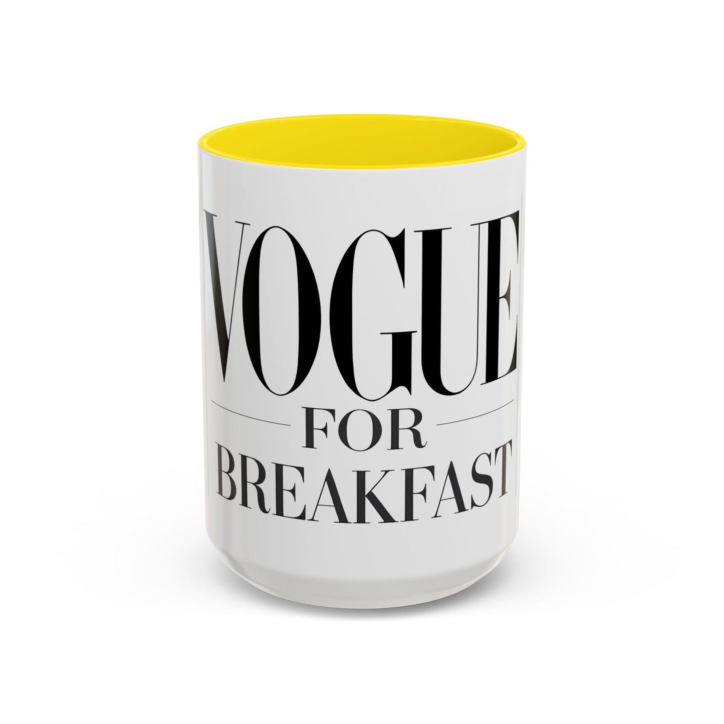 VOGUE For Breakfast Coffee Mug - Stylish Drinkware, Perfect for Breakfast, Gift for Coffee Lovers, Trendy Kitchen Decor