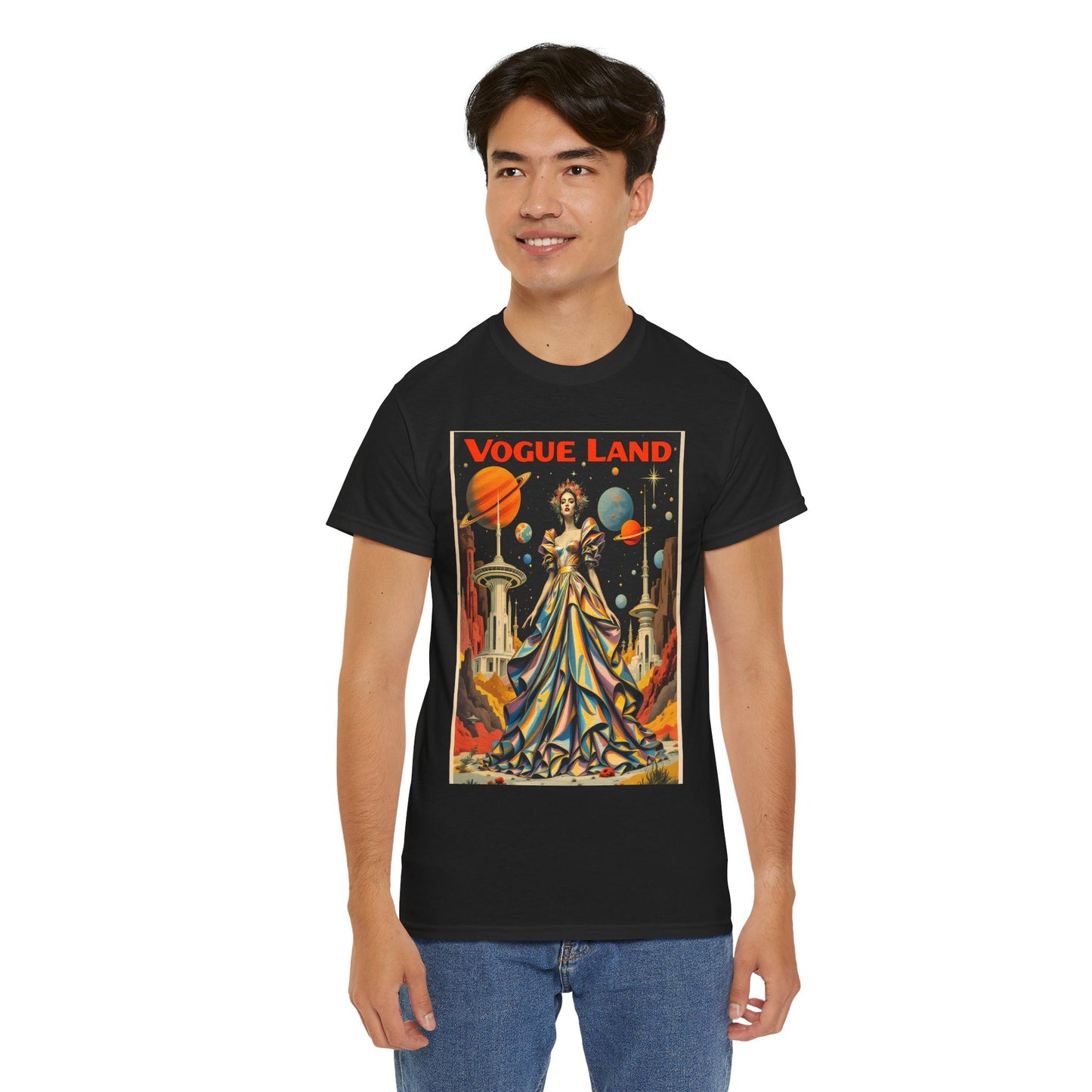 Vogue Land Unisex Heavy Cotton Tee - Colorful Graphic Shirt