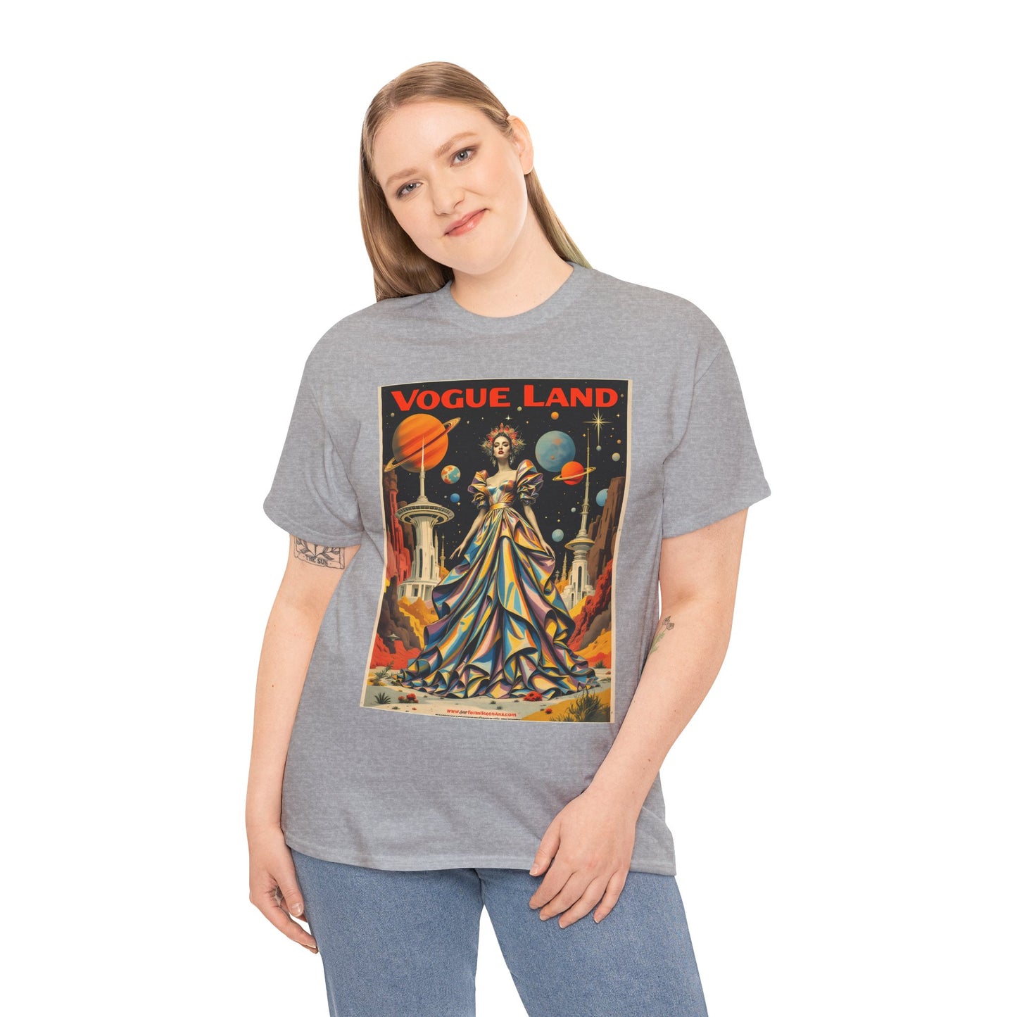 Vogue Land Unisex Heavy Cotton Tee - Colorful Graphic Shirt