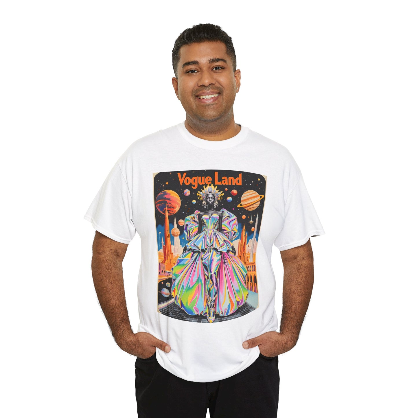 Vogue Land Unisex Heavy Cotton Tee - Colorful Graphic Shirt