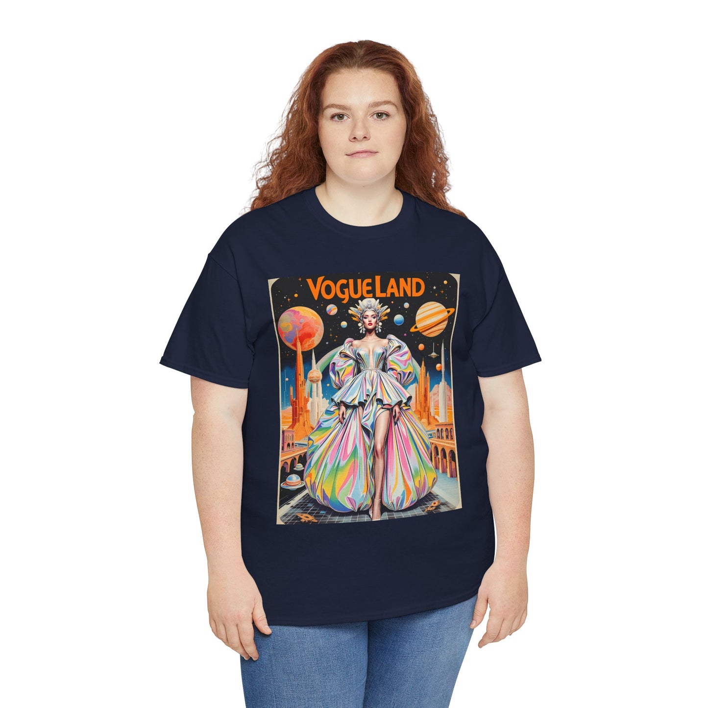 Vogue Land Unisex Heavy Cotton Tee - Colorful Graphic Shirt