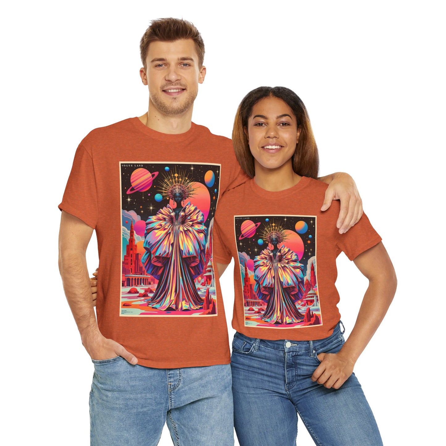 Vogue Land Unisex Heavy Cotton Tee - Colorful Graphic Shirt