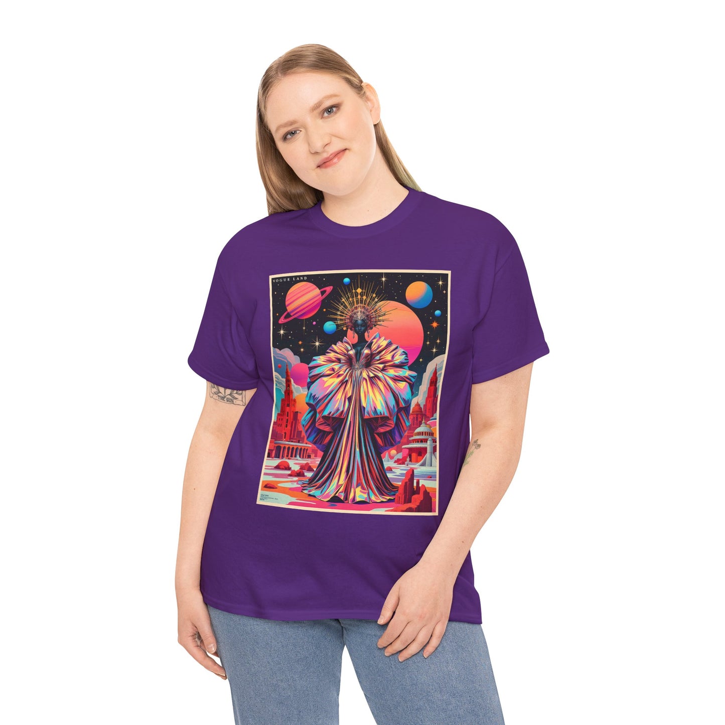 Vogue Land Unisex Heavy Cotton Tee - Colorful Graphic Shirt