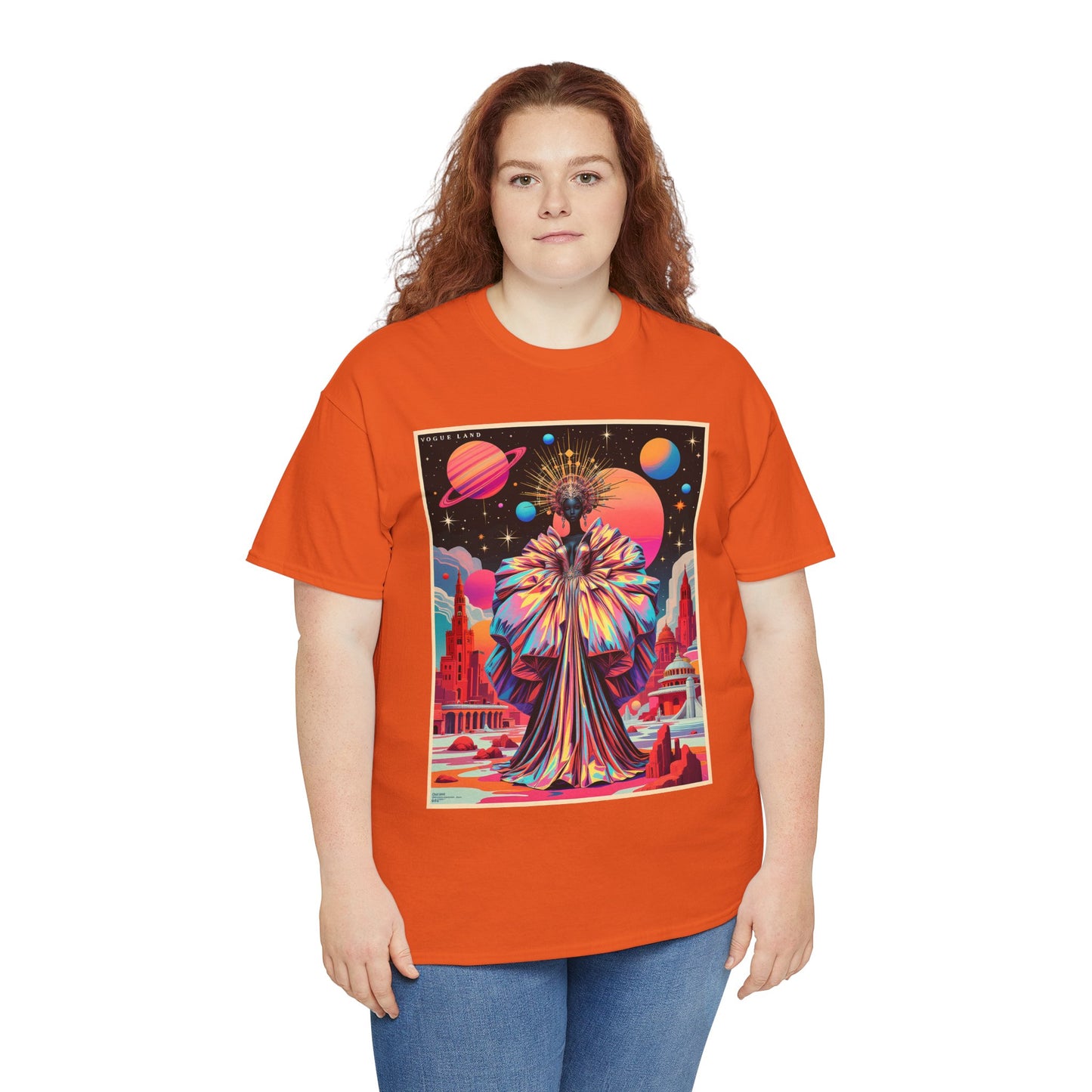 Vogue Land Unisex Heavy Cotton Tee - Colorful Graphic Shirt