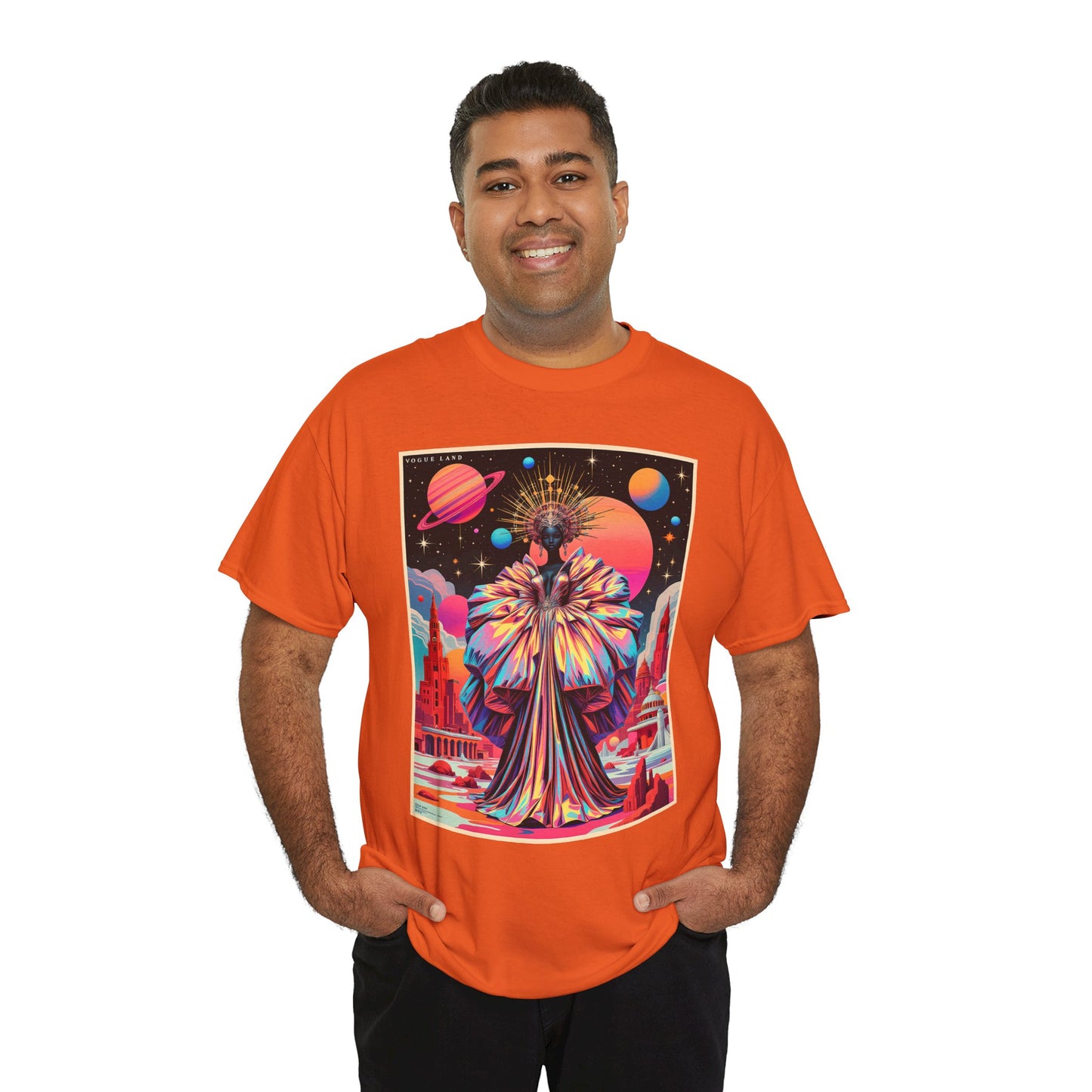 Vogue Land Unisex Heavy Cotton Tee - Colorful Graphic Shirt