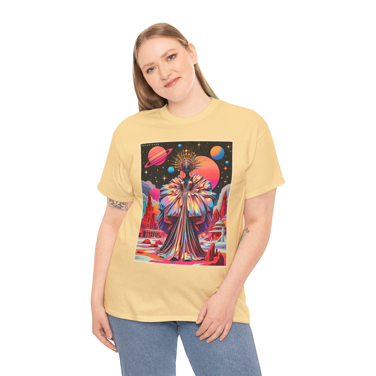 Vogue Land Unisex Heavy Cotton Tee - Colorful Graphic Shirt