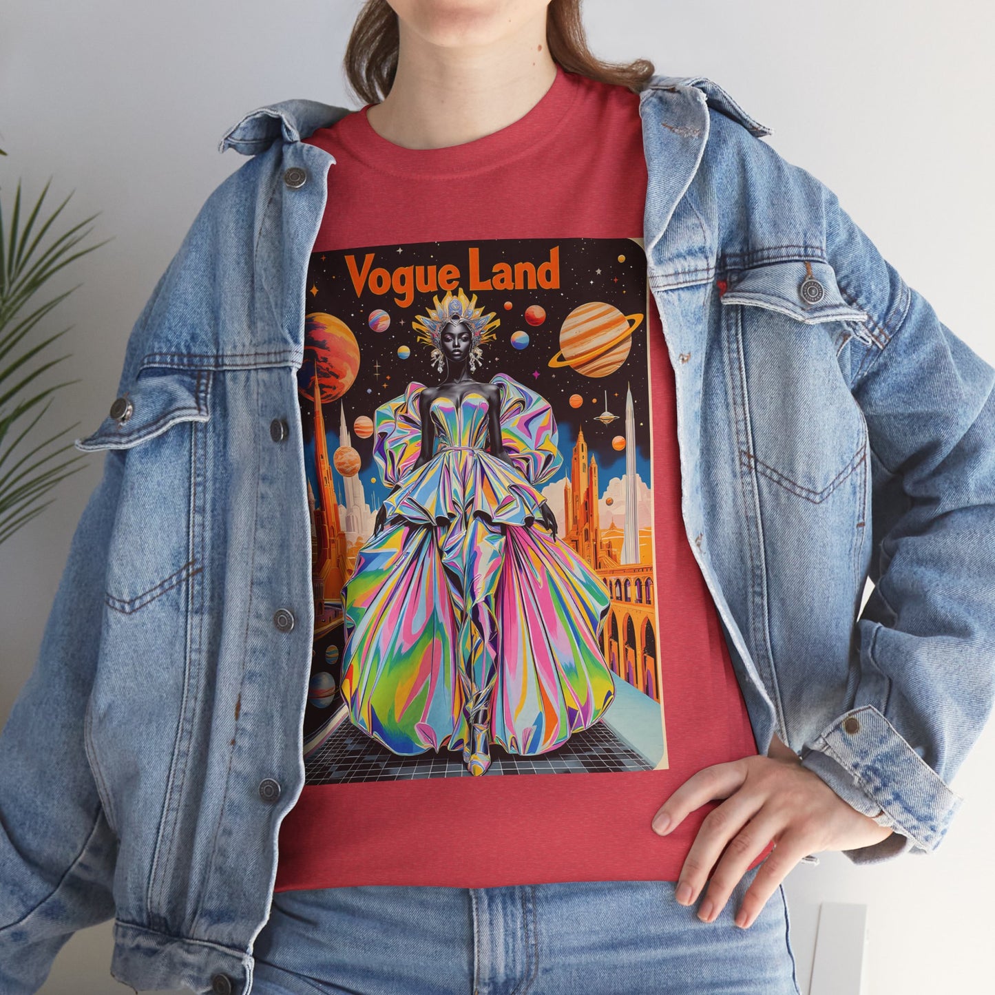 Vogue Land Unisex Heavy Cotton Tee - Colorful Graphic Shirt