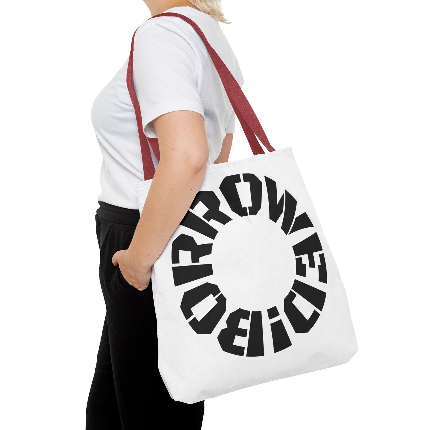 "BORROWED!" Tote Bag (AOP)