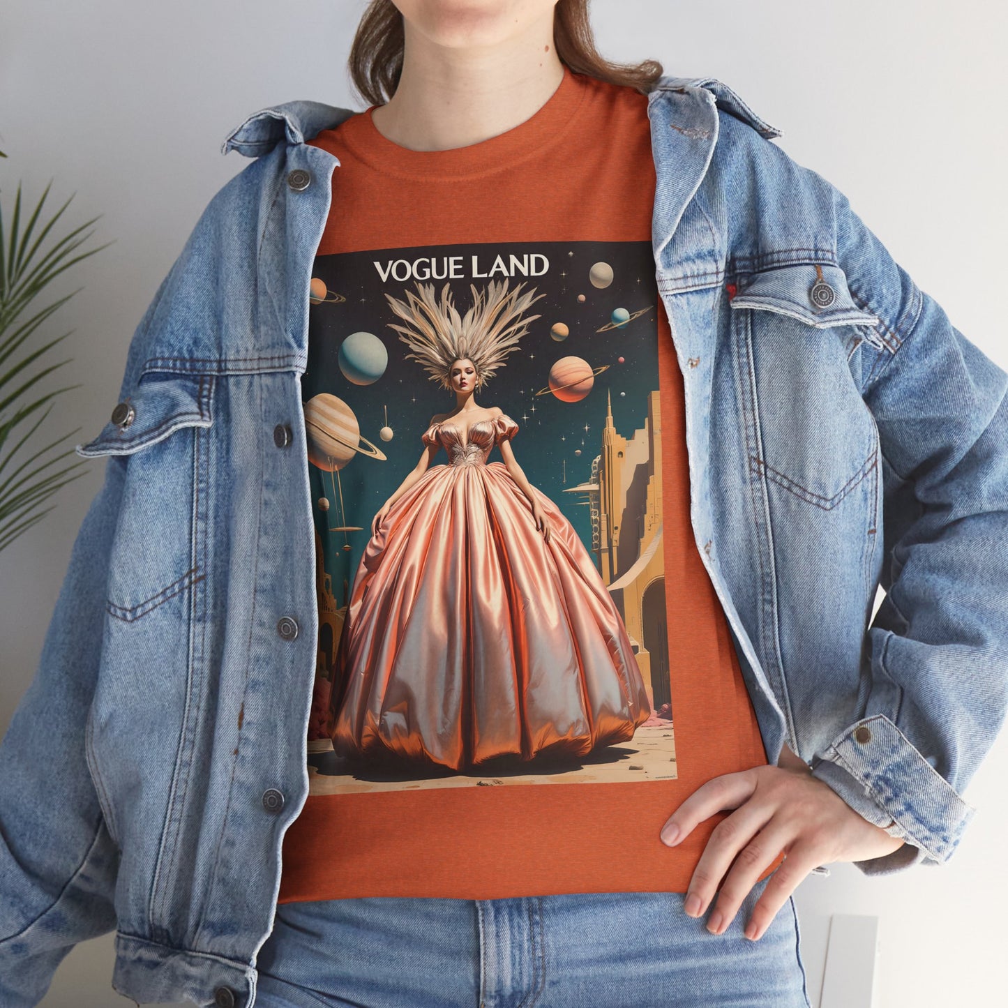 Vogue Land Unisex Heavy Cotton Tee - Colorful Graphic Shirt