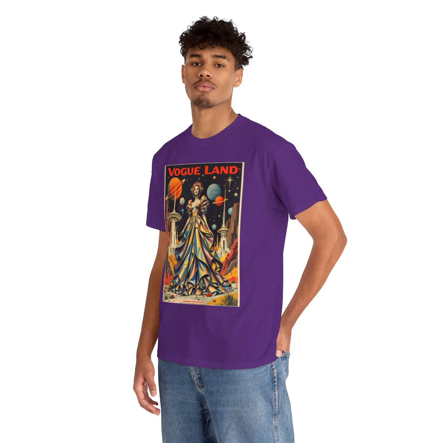 Vogue Land Unisex Heavy Cotton Tee - Colorful Graphic Shirt