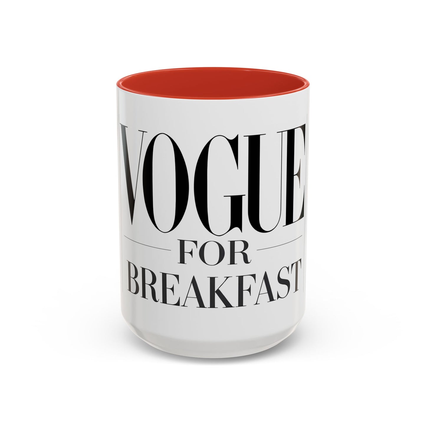 VOGUE For Breakfast Coffee Mug - Stylish Drinkware, Perfect for Breakfast, Gift for Coffee Lovers, Trendy Kitchen Decor