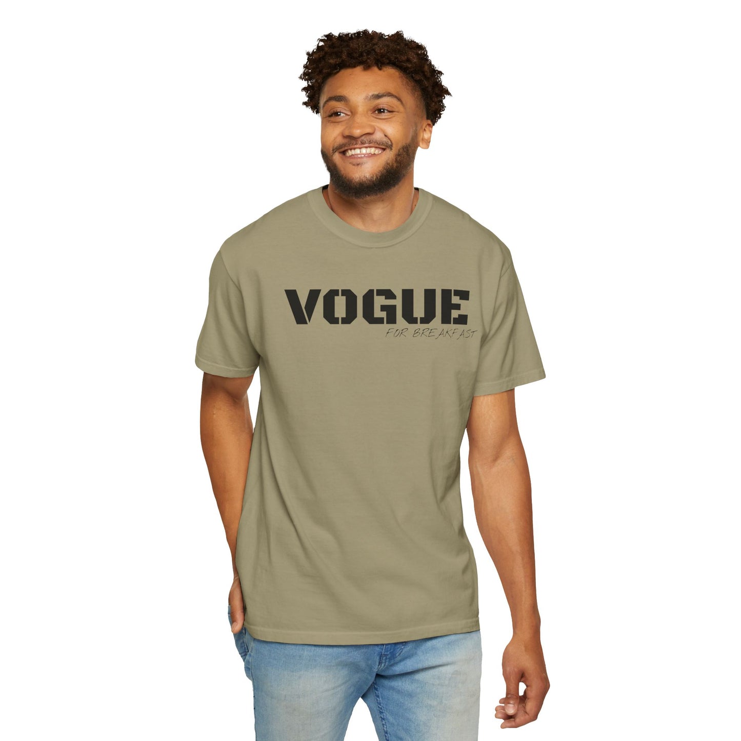 VOGUE For Breakfast Unisex Garment-Dyed T-shirt