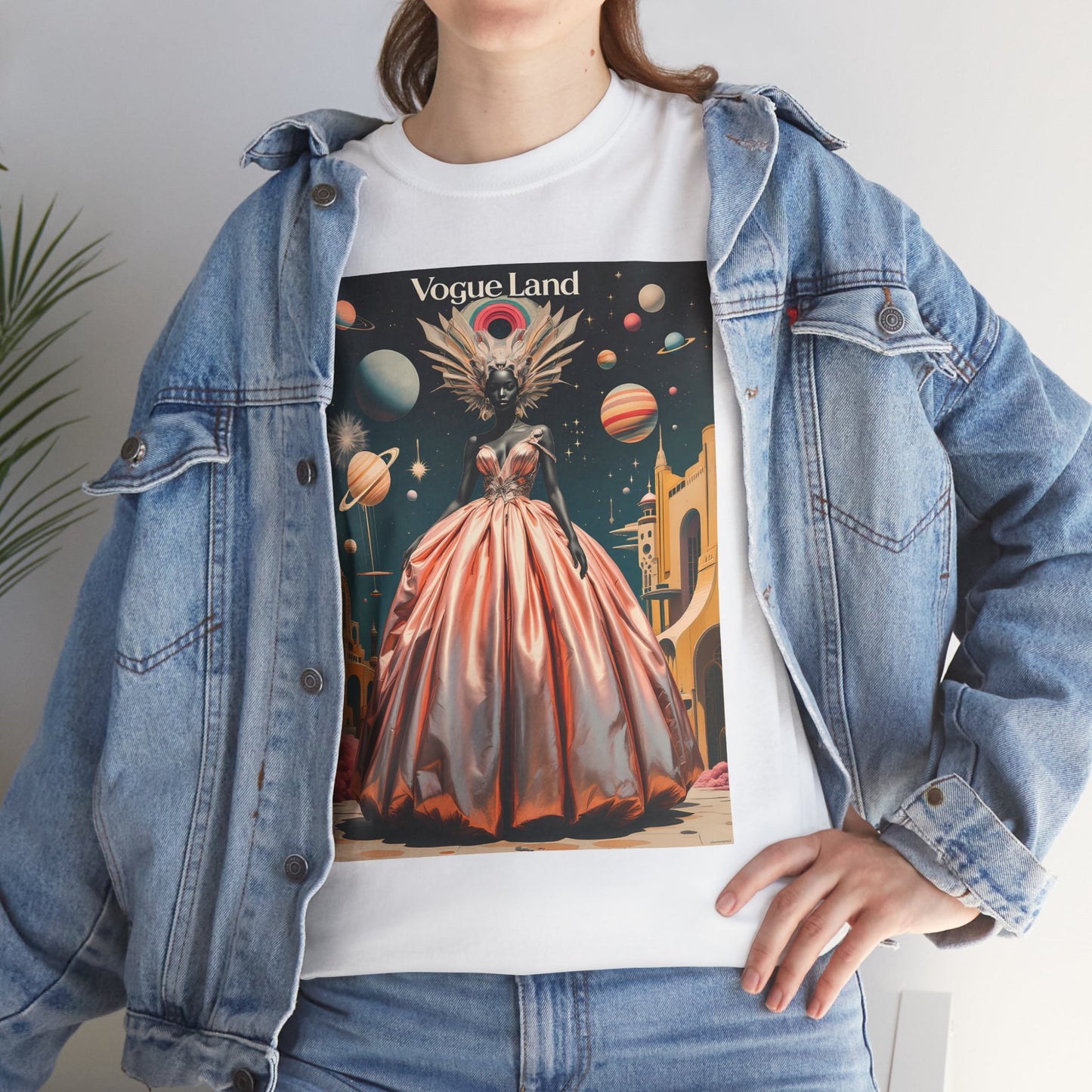 Vogue Land Unisex Heavy Cotton Tee - Colorful Graphic Shirt