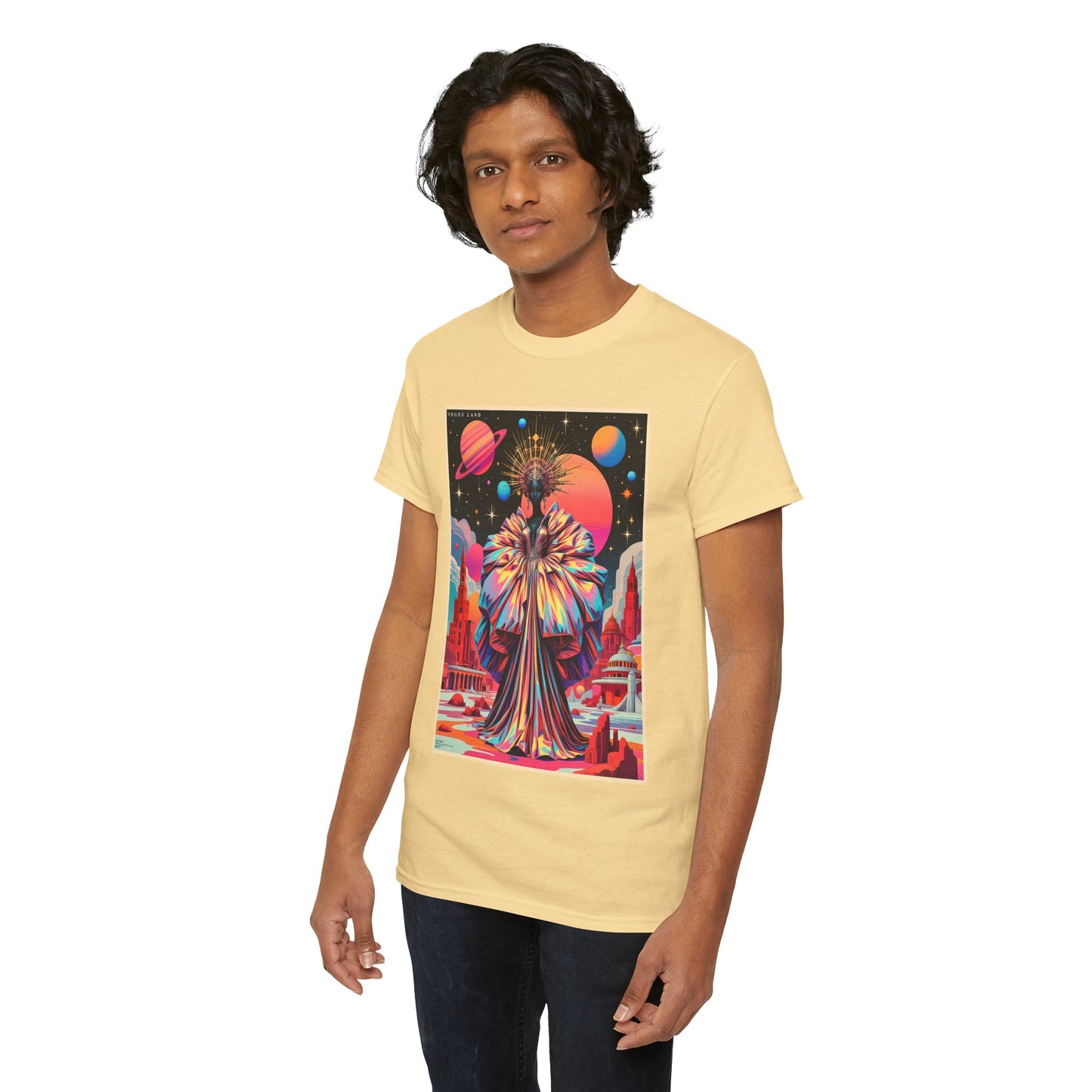 Vogue Land Unisex Heavy Cotton Tee - Colorful Graphic Shirt