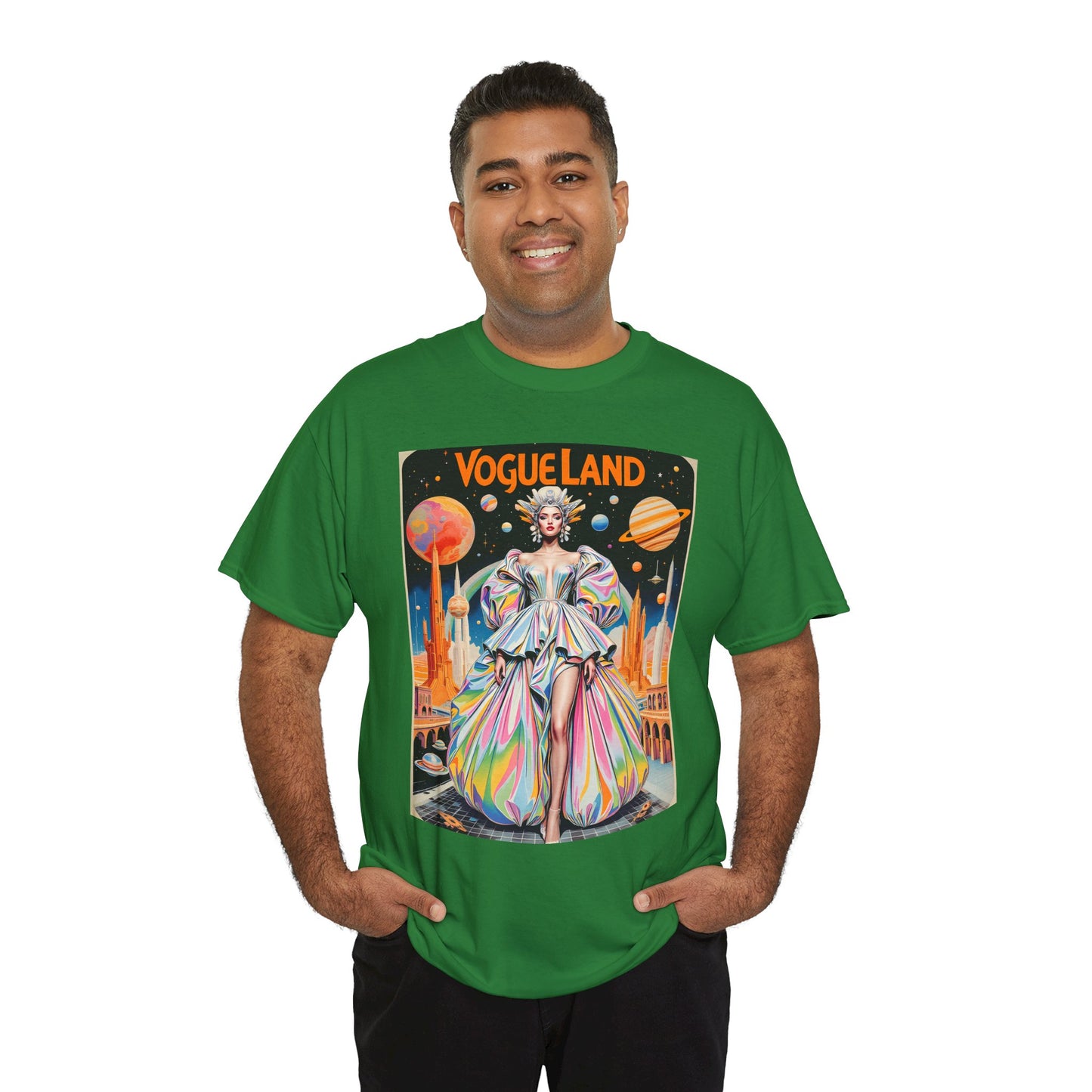 Vogue Land Unisex Heavy Cotton Tee - Colorful Graphic Shirt