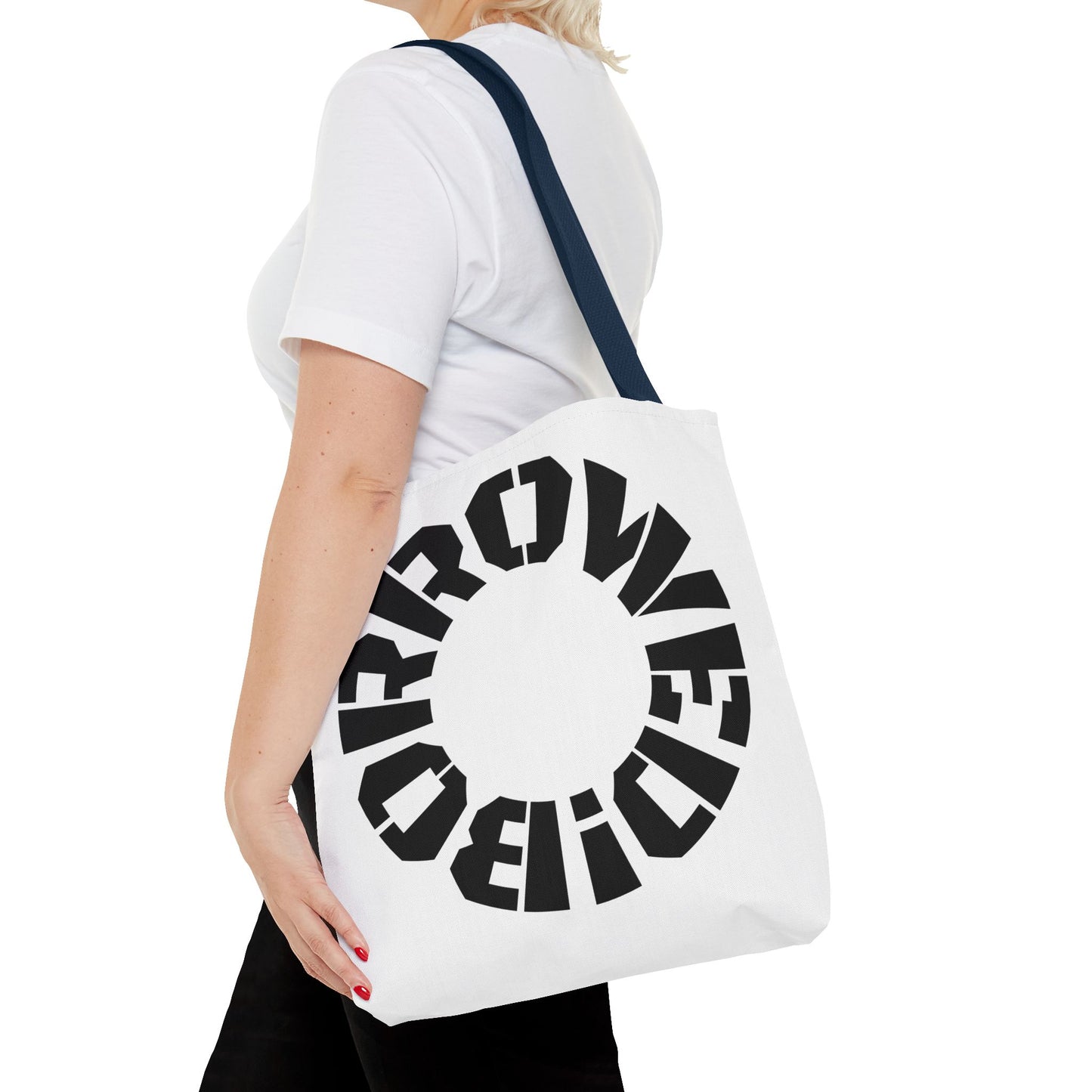 "BORROWED!" Tote Bag (AOP)