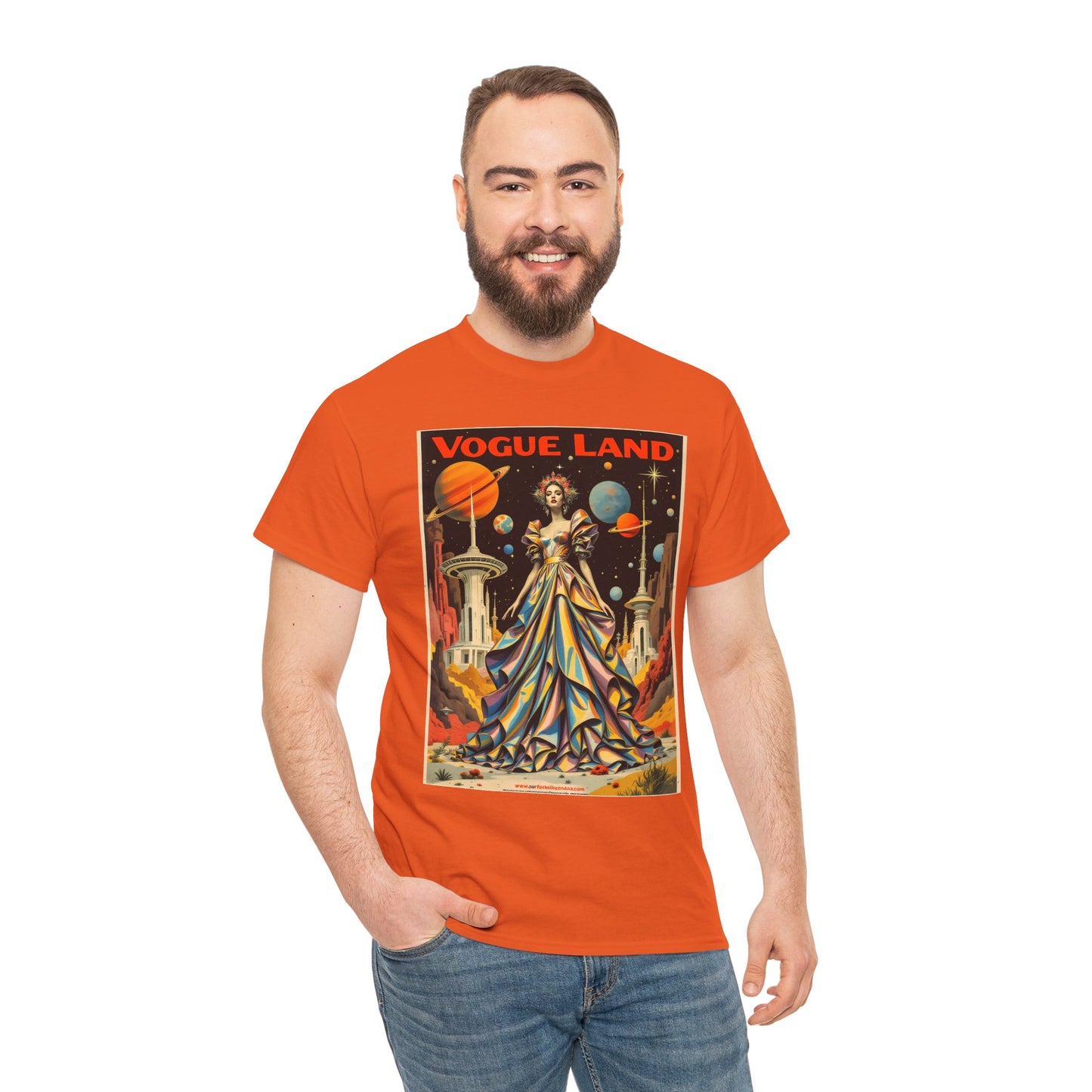 Vogue Land Unisex Heavy Cotton Tee - Colorful Graphic Shirt